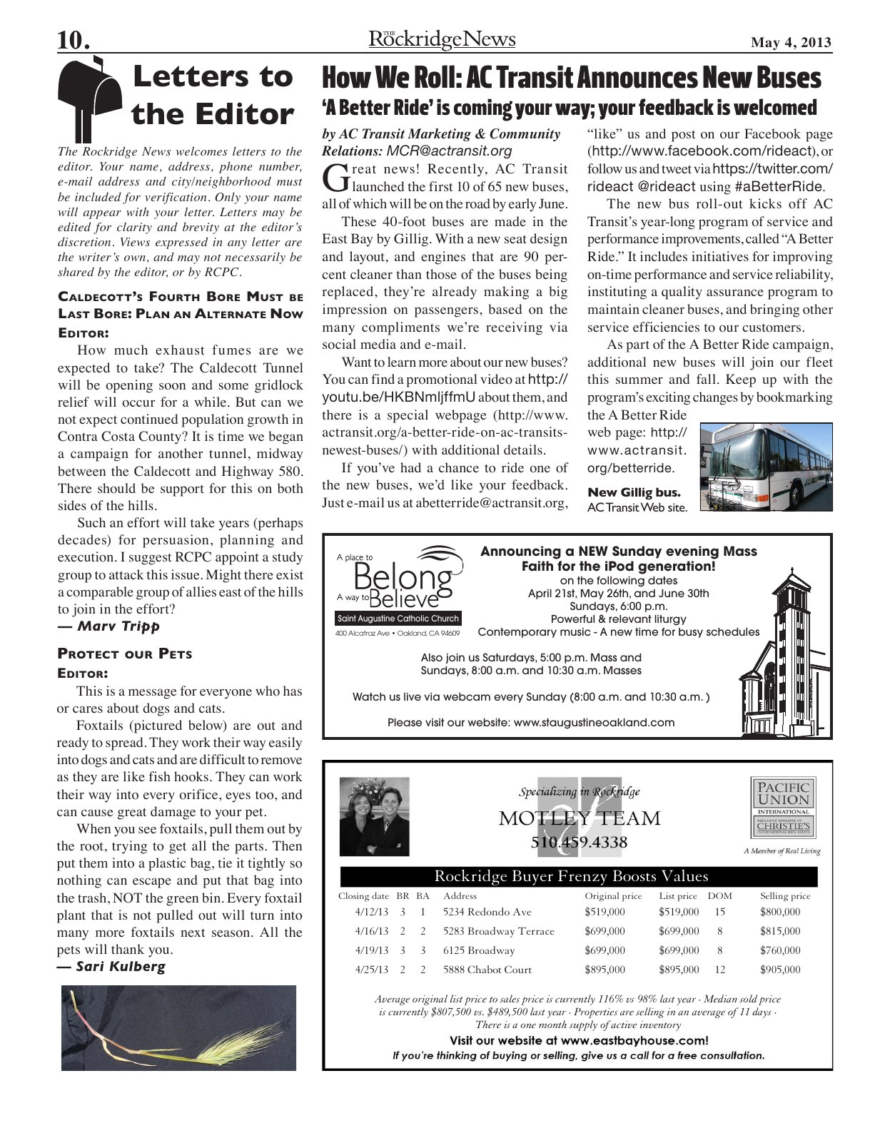 Click to zoom in The Rockridge News, May 2013, page 10