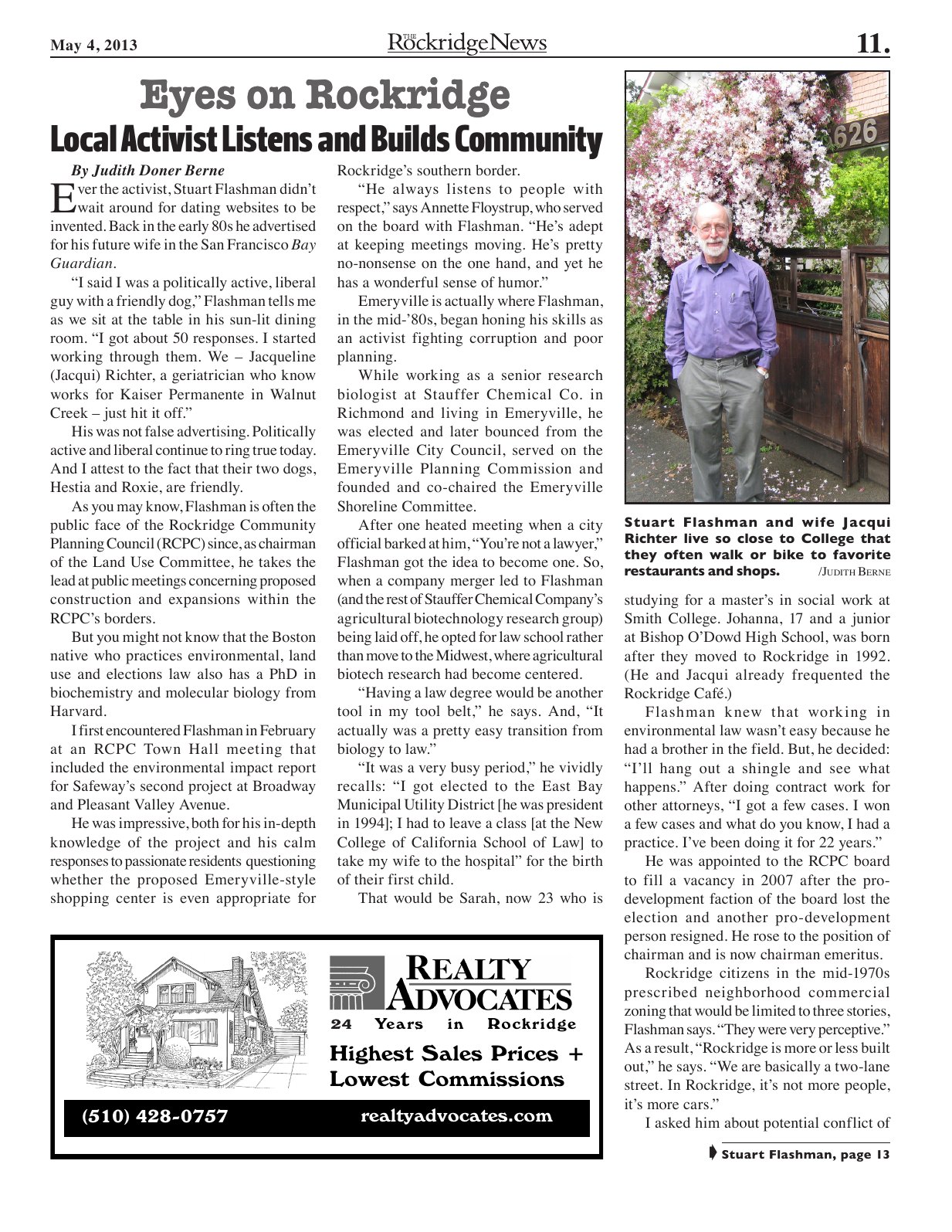 Click to zoom in The Rockridge News, May 2013, page 11