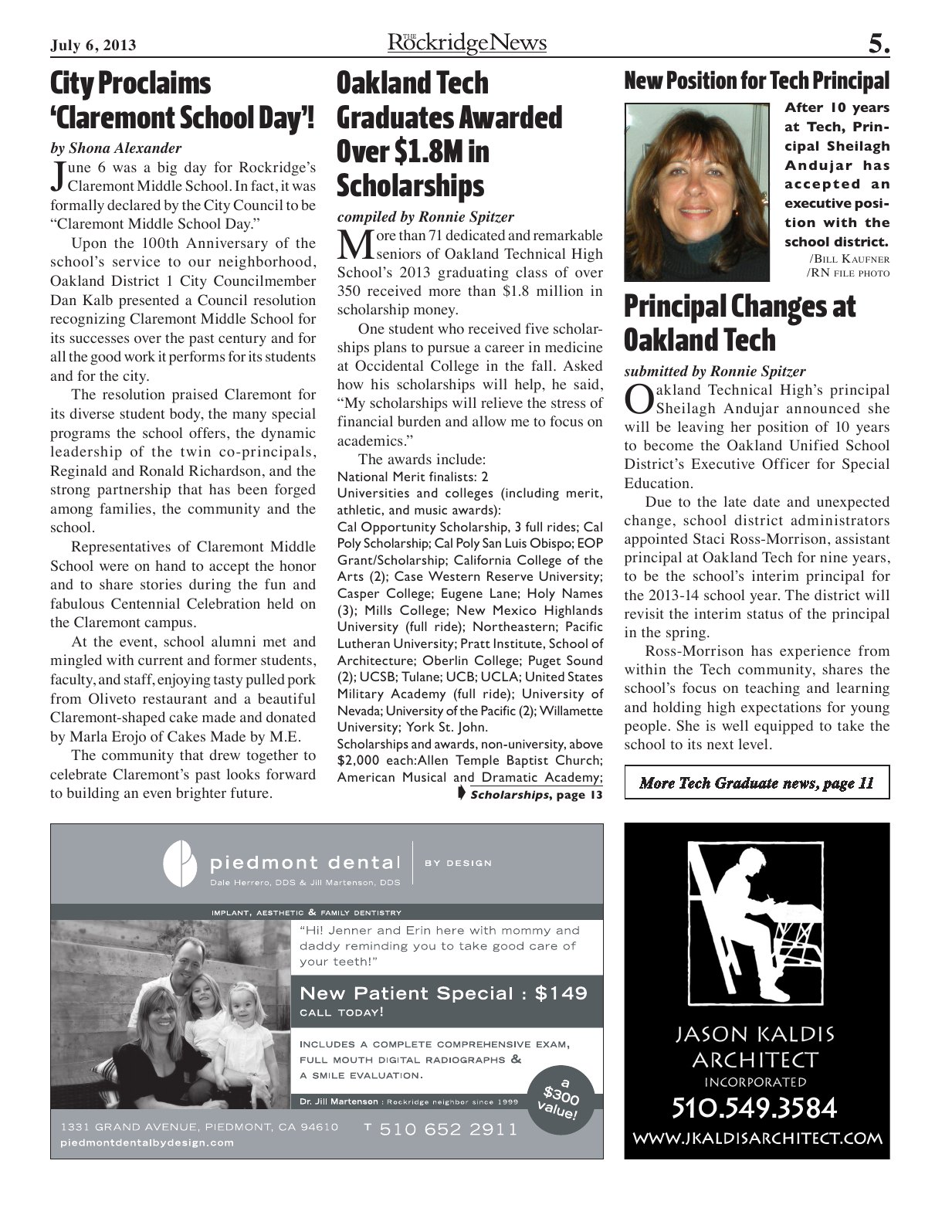 Click to zoom in The Rockridge News, July 2013, page 5