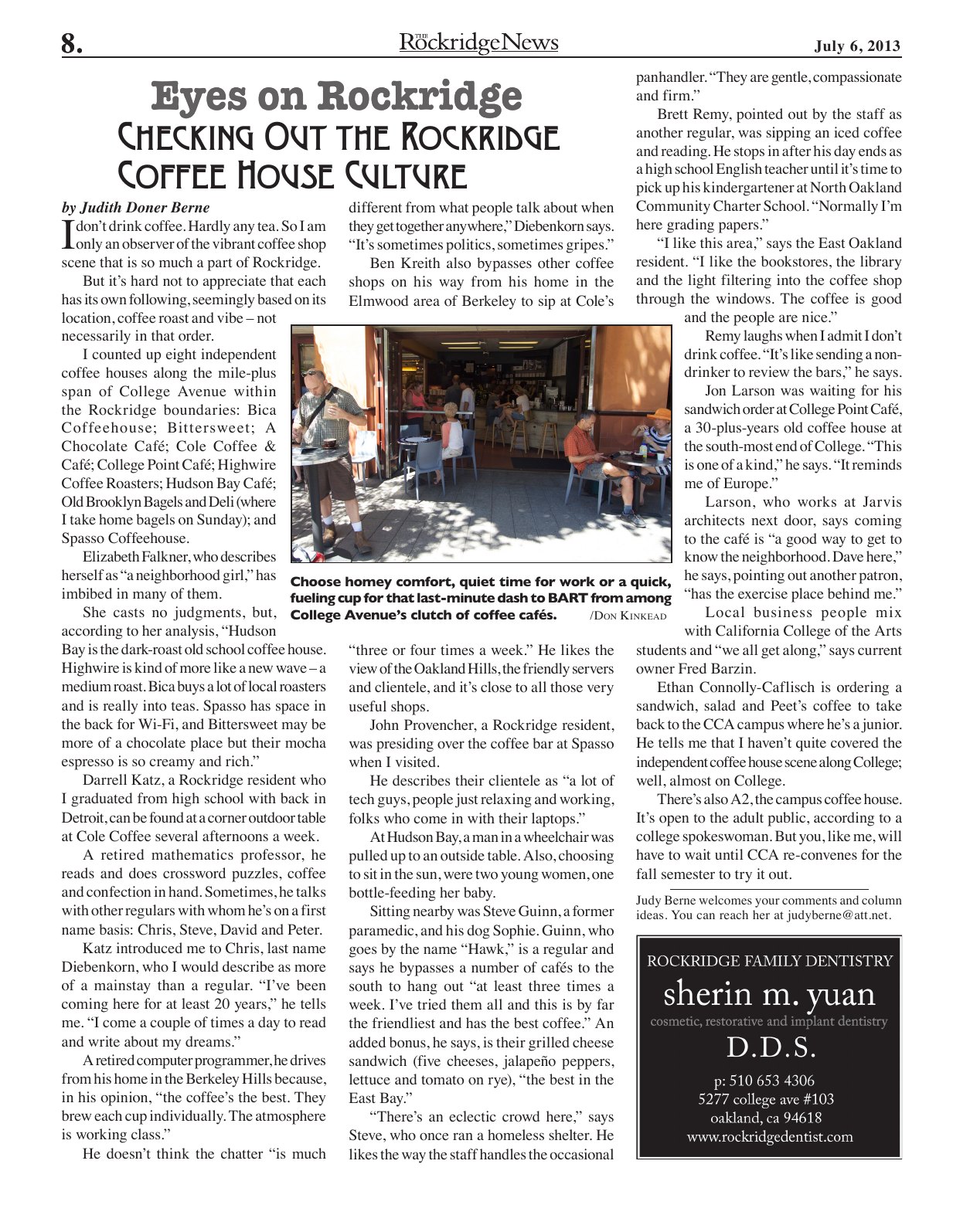 Click to zoom in The Rockridge News, July 2013, page 8
