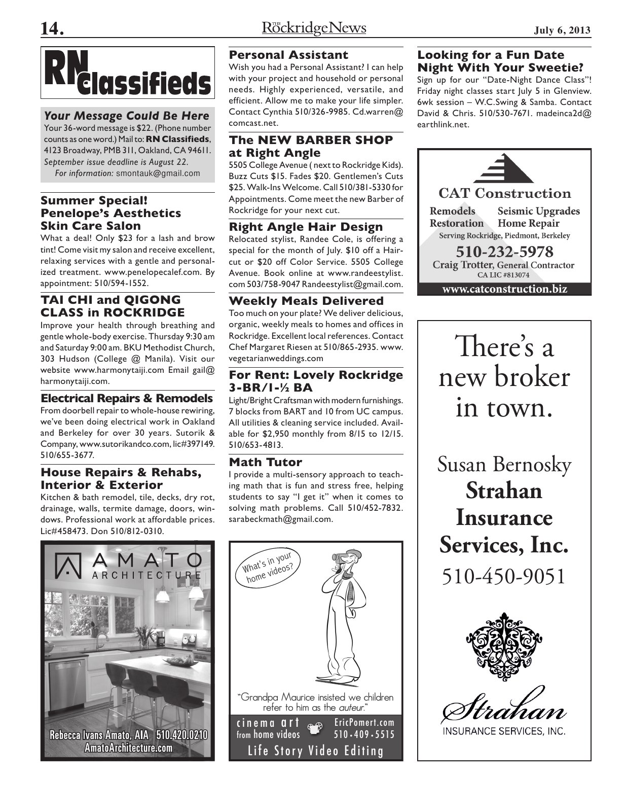 Click to zoom in The Rockridge News, July 2013, page 14