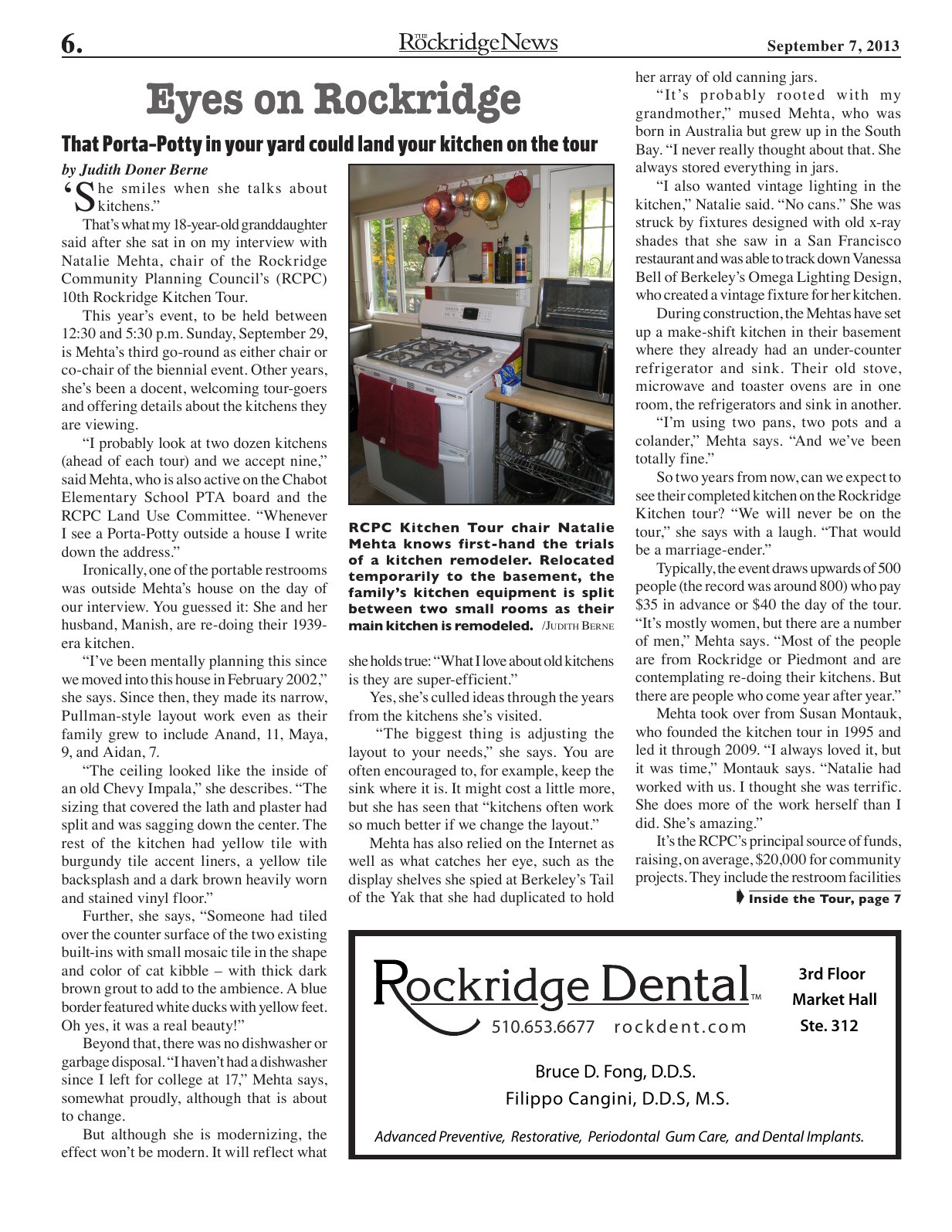 Click to zoom in The Rockridge News, September 2013, page 6