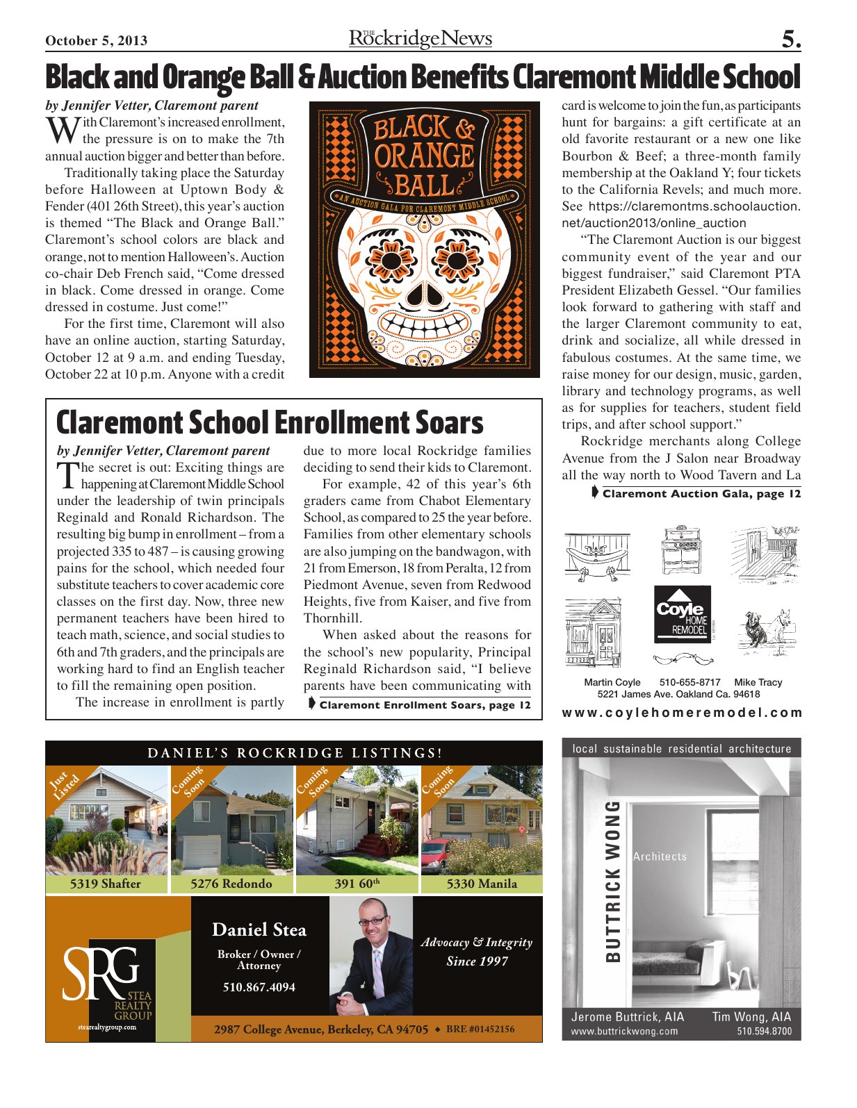 Click to zoom in The Rockridge News, October 2013, page 5