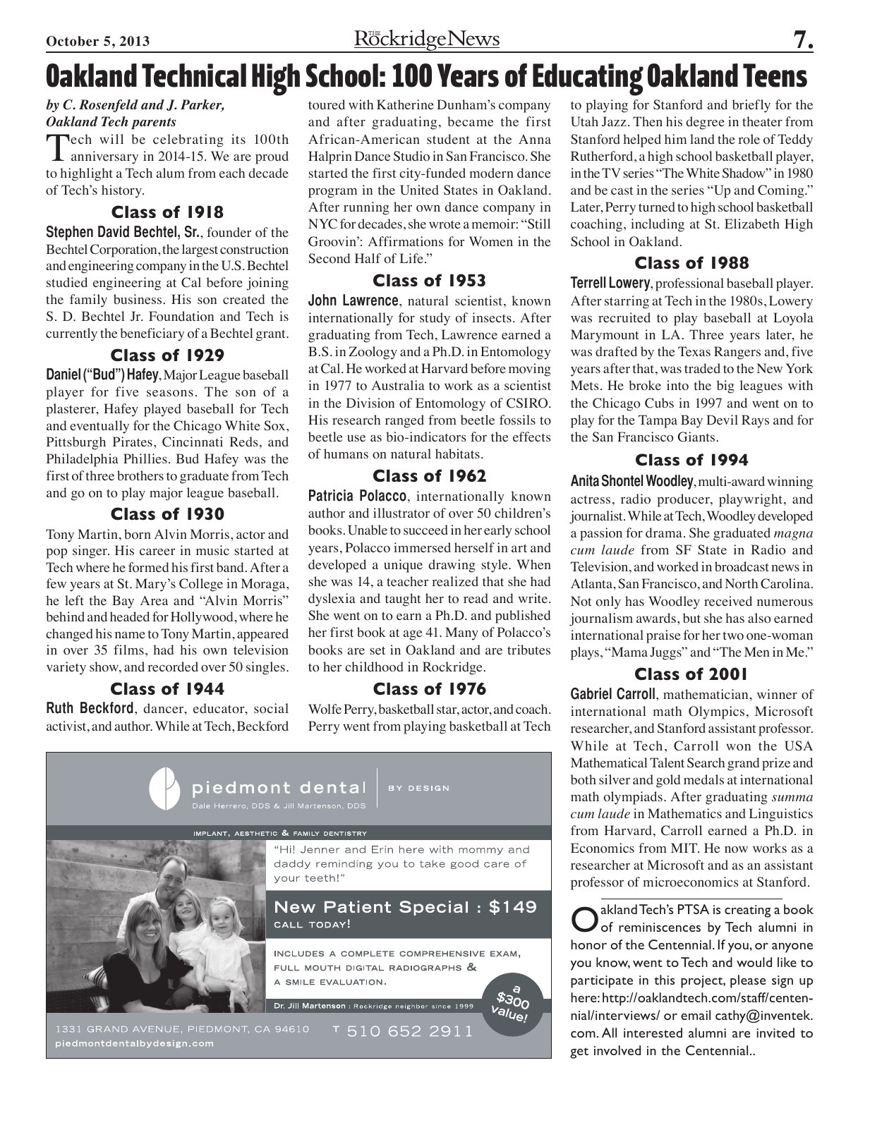 Click to zoom in The Rockridge News, October 2013, page 7