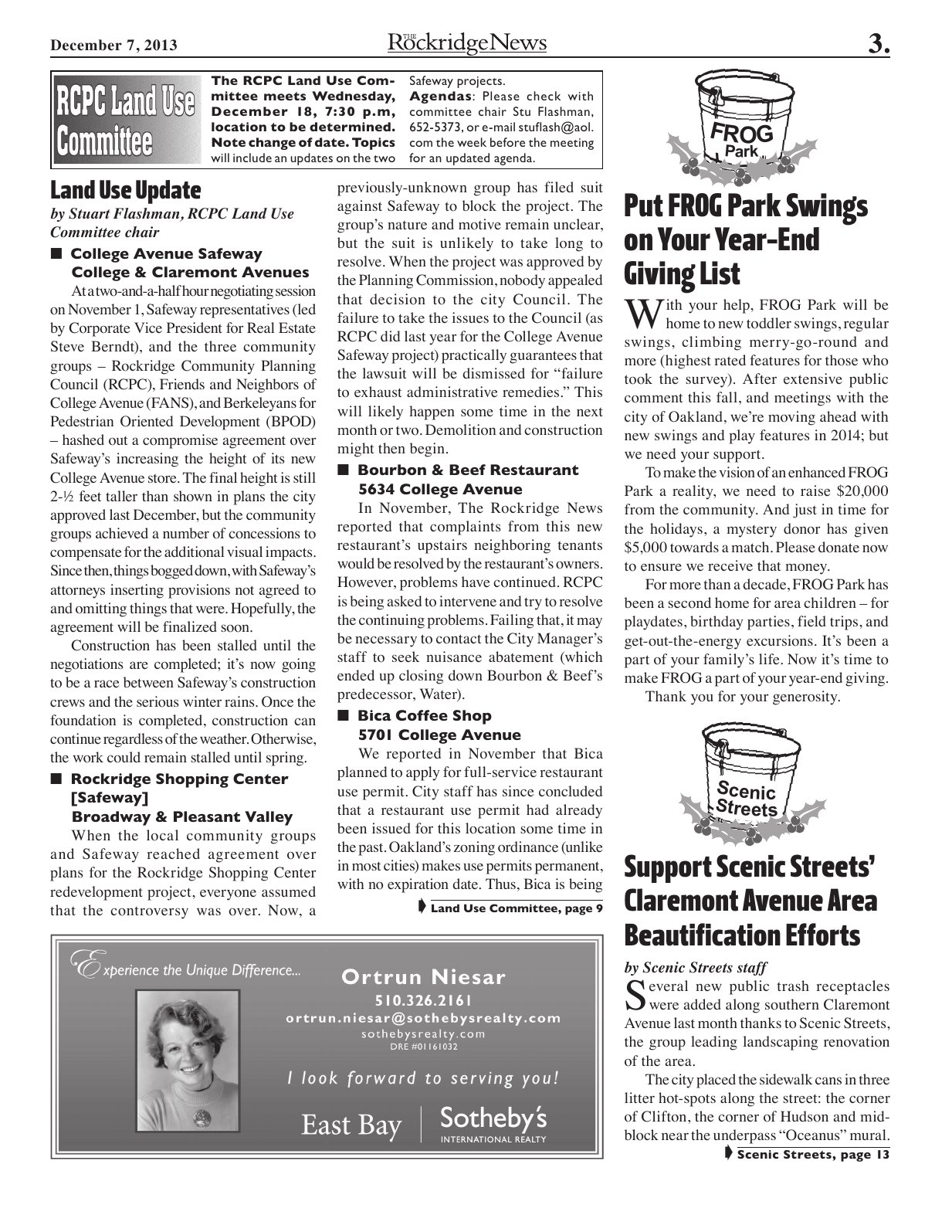 Click to zoom in The Rockridge News, December 2013, page 3