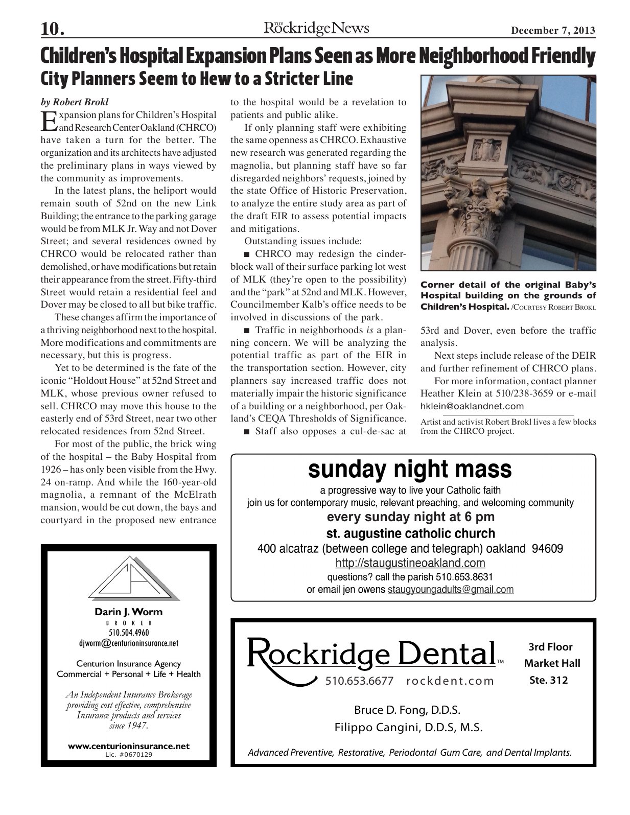 The Rockridge News, December 2013, page 10