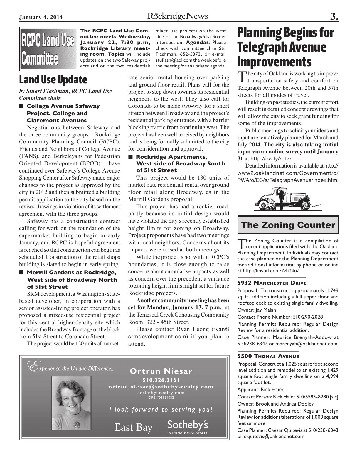 The Rockridge News, January 2014, page 3