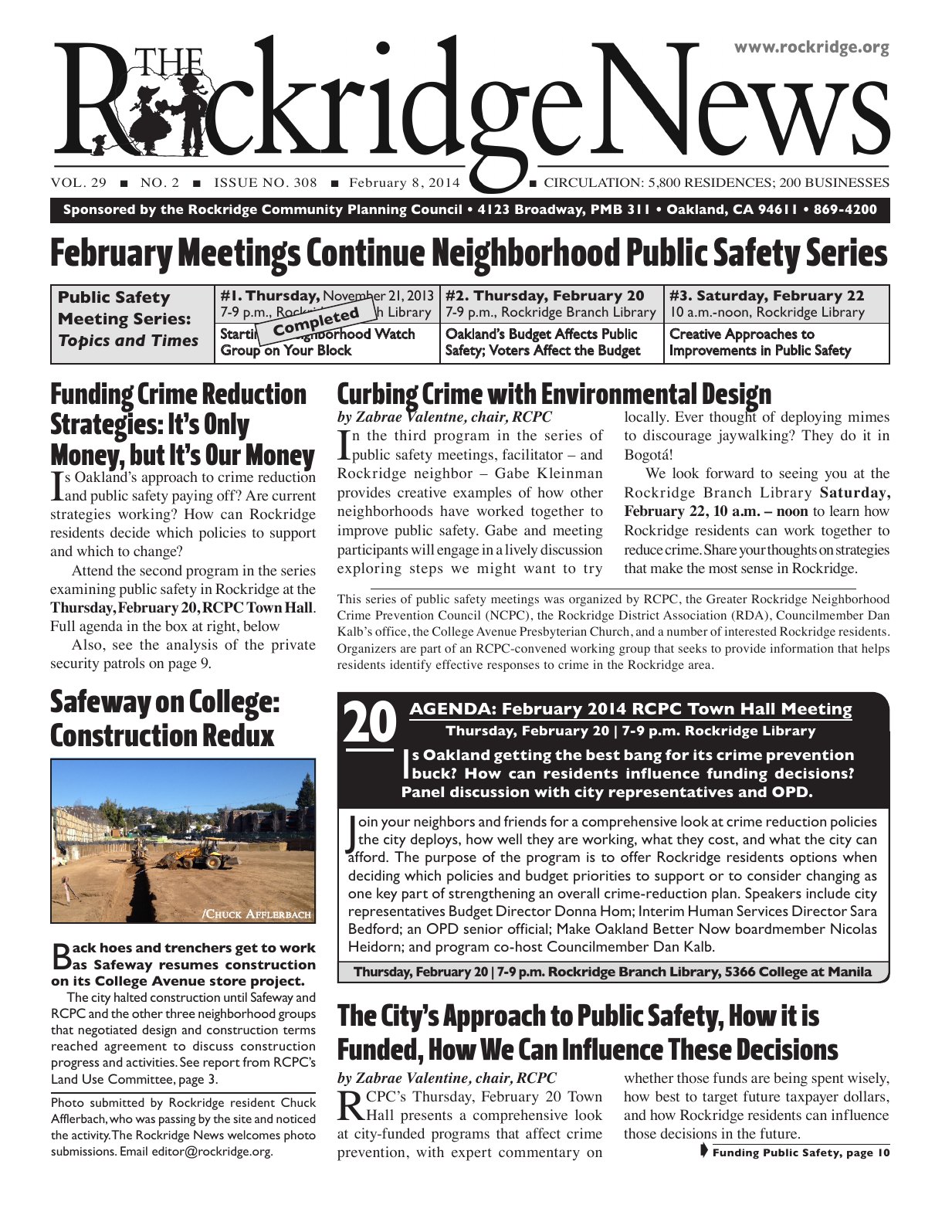 Click to zoom in The Rockridge News, February 2014, page 1