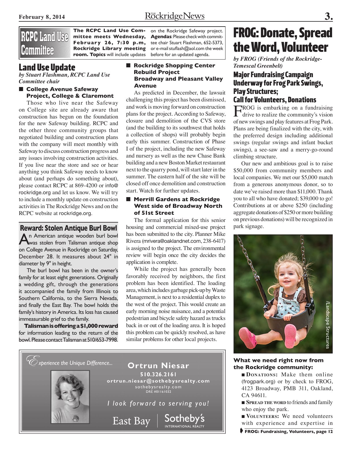 The Rockridge News, February 2014, page 3
