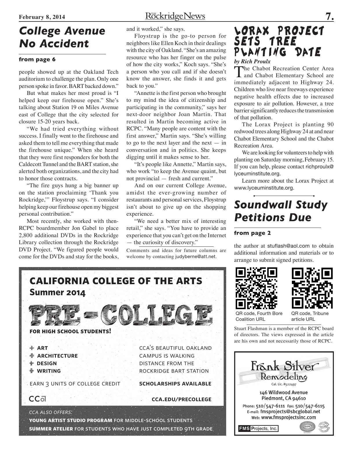Click to zoom in The Rockridge News, February 2014, page 7