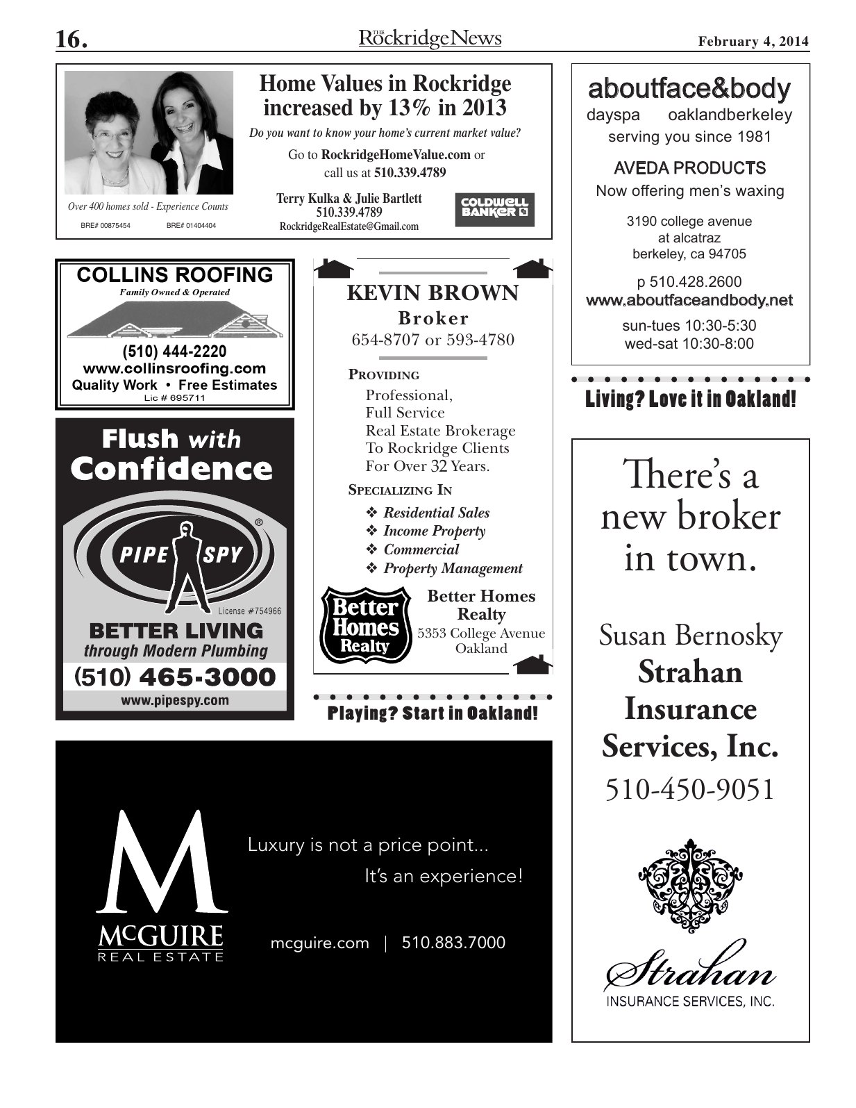 Click to zoom in The Rockridge News, February 2014, page 16