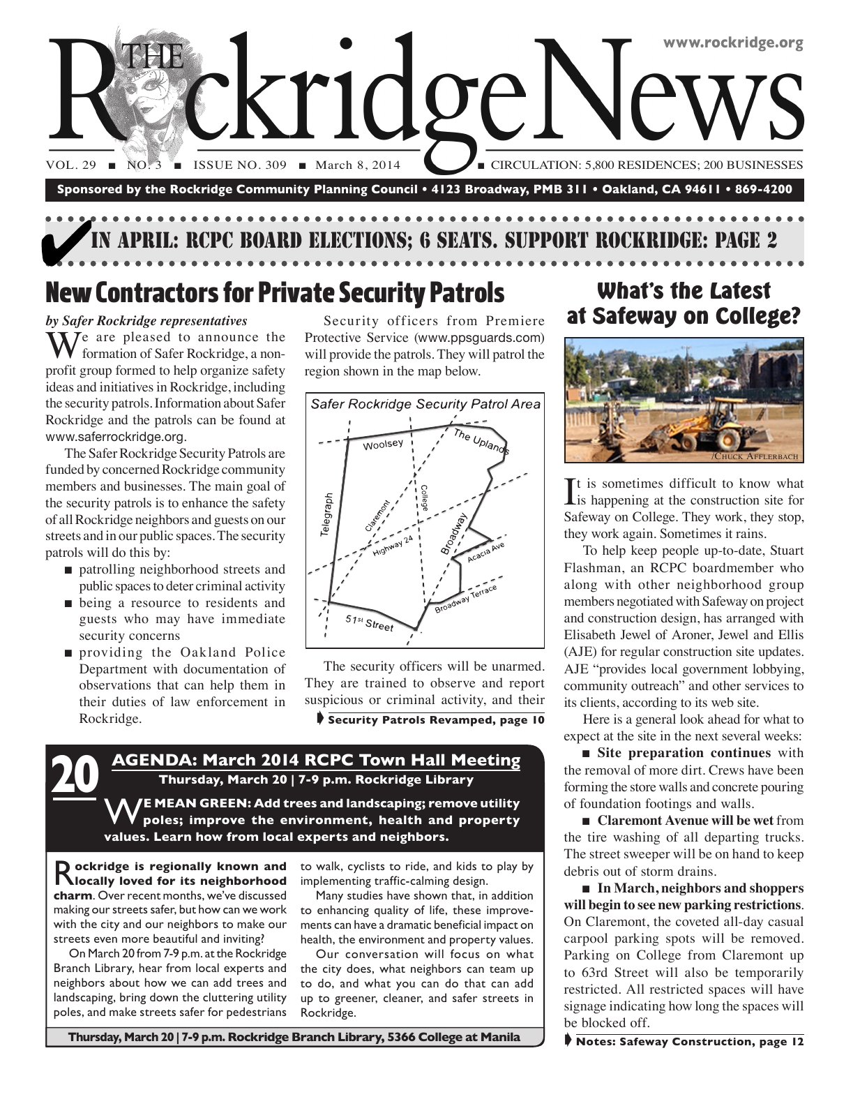 Click to zoom in The Rockridge News, March 2014, page 1