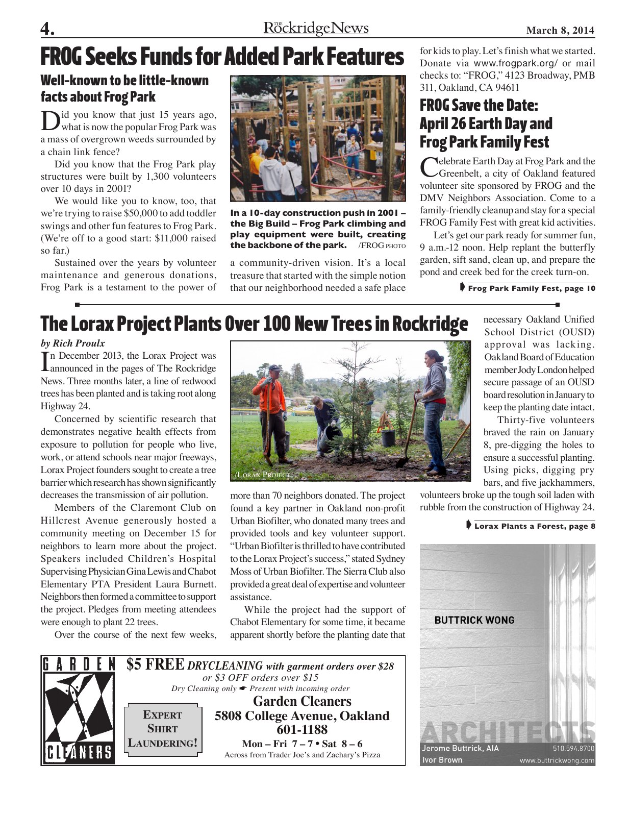Click to zoom in The Rockridge News, March 2014, page 4