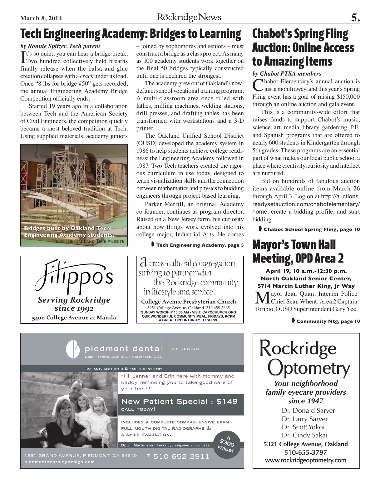Click to zoom in The Rockridge News, March 2014, page 5