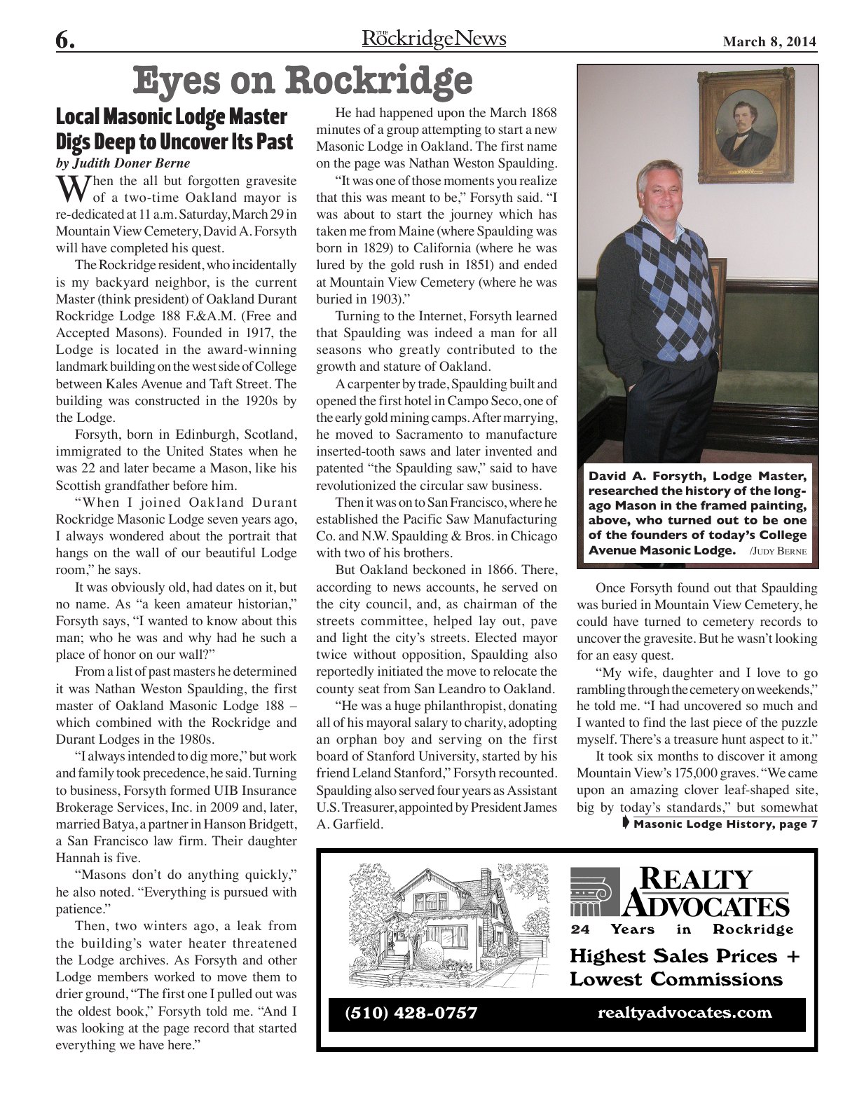 Click to zoom in The Rockridge News, March 2014, page 6