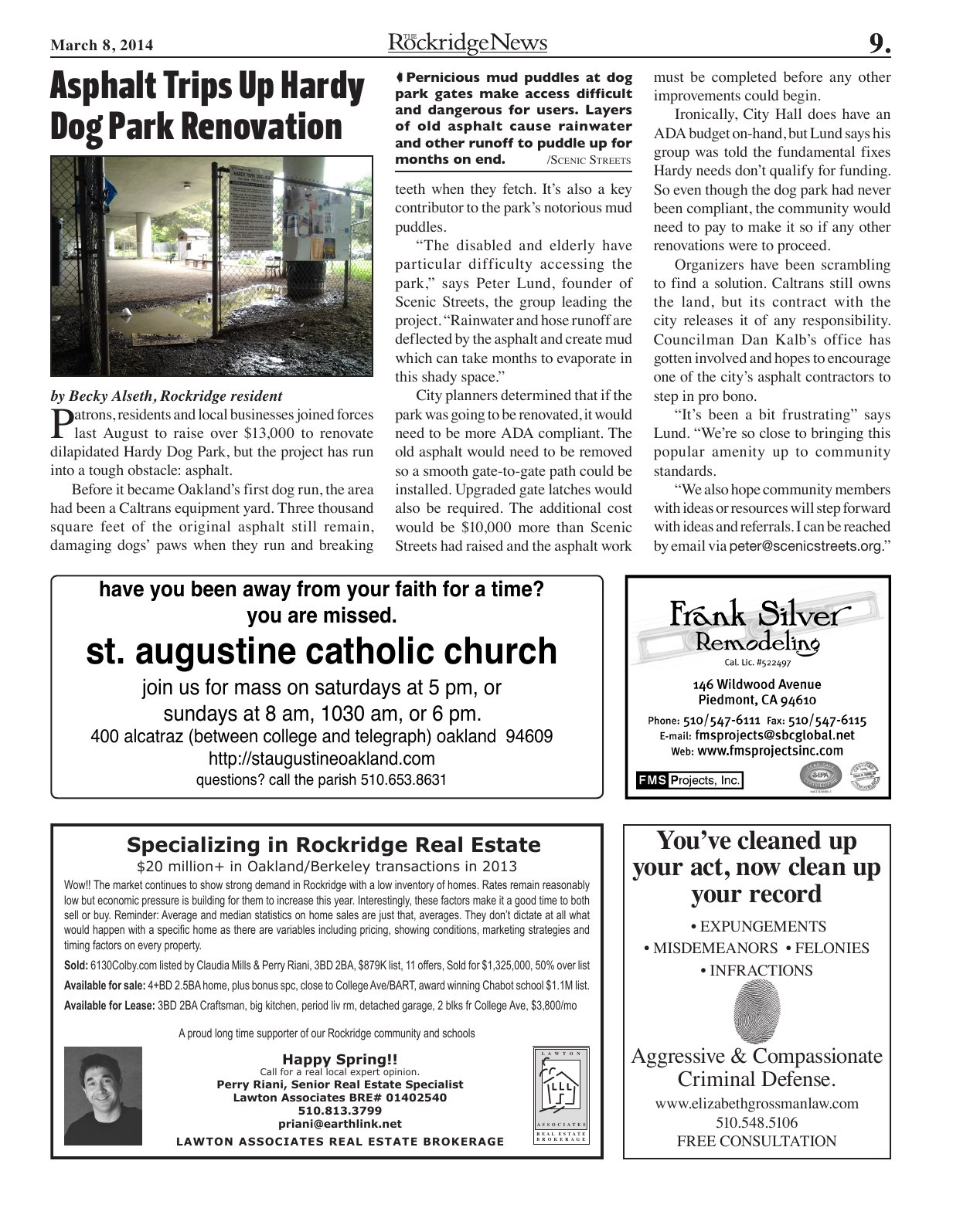 Click to zoom in The Rockridge News, March 2014, page 9