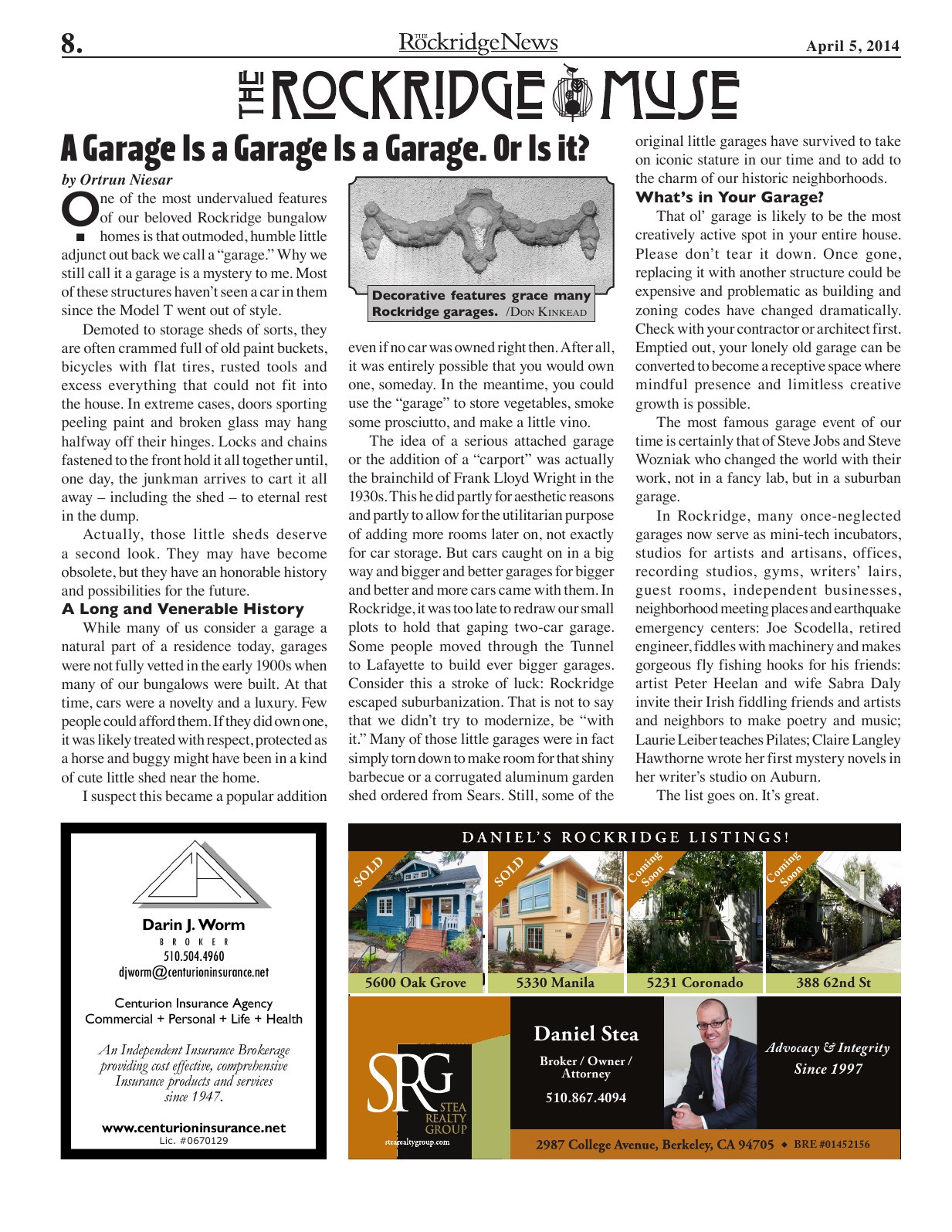 Click to zoom in The Rockridge News, April 2014, page 8