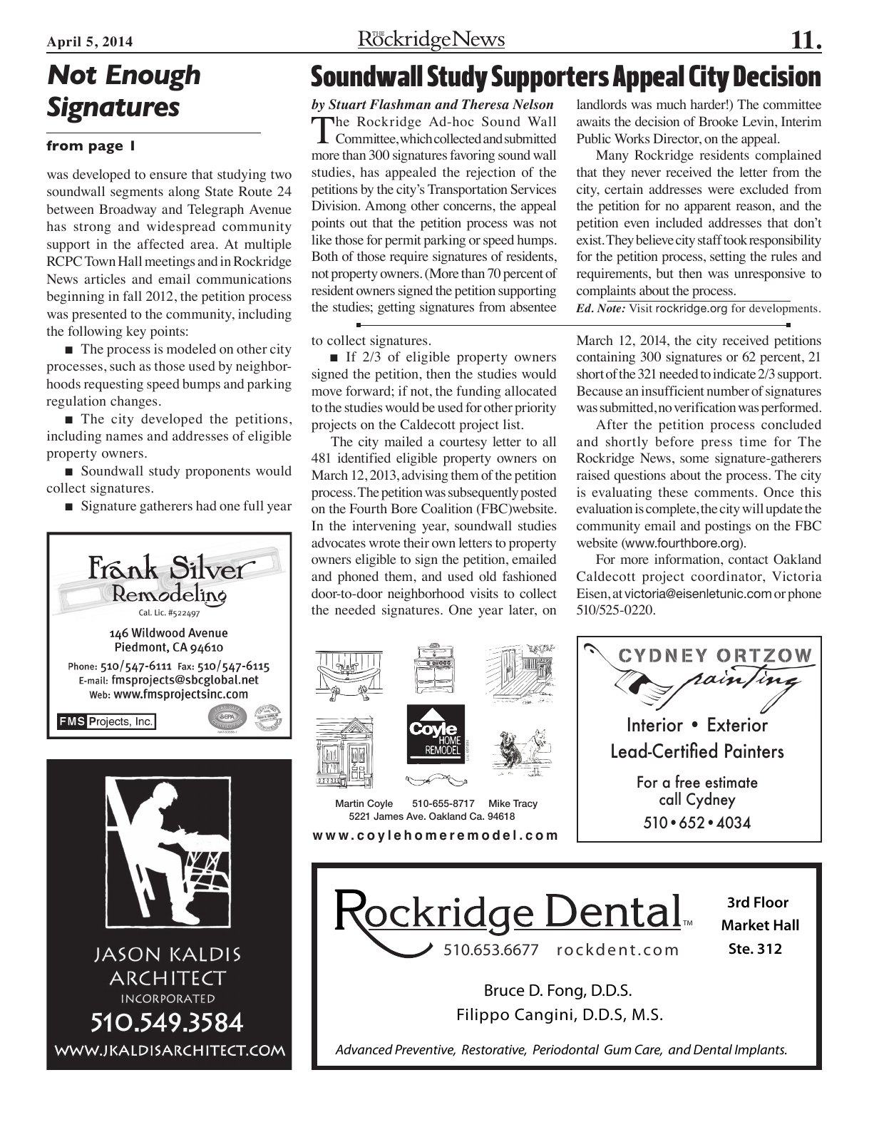 Click to zoom in The Rockridge News, April 2014, page 11