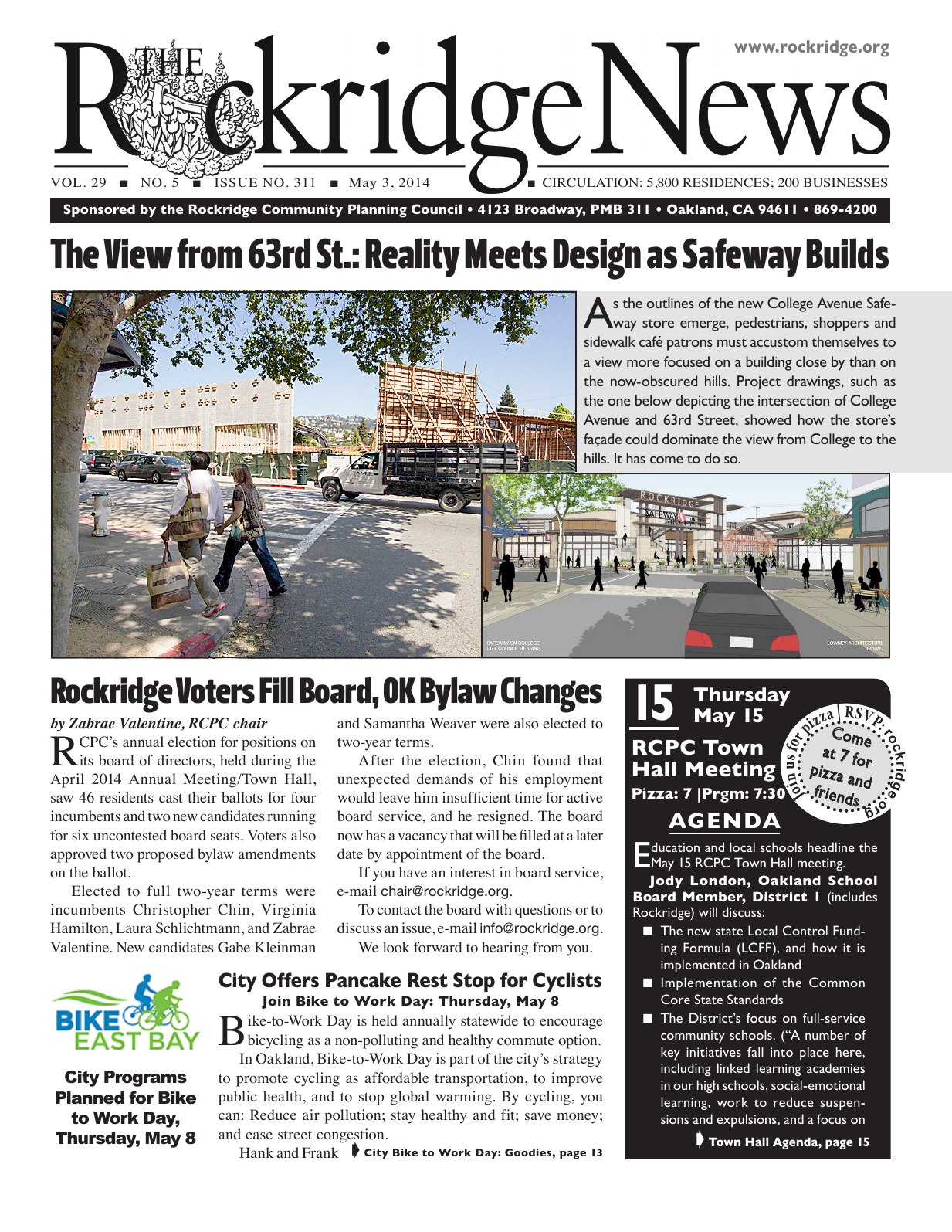 Click to zoom in The Rockridge News, May 2014, page 1