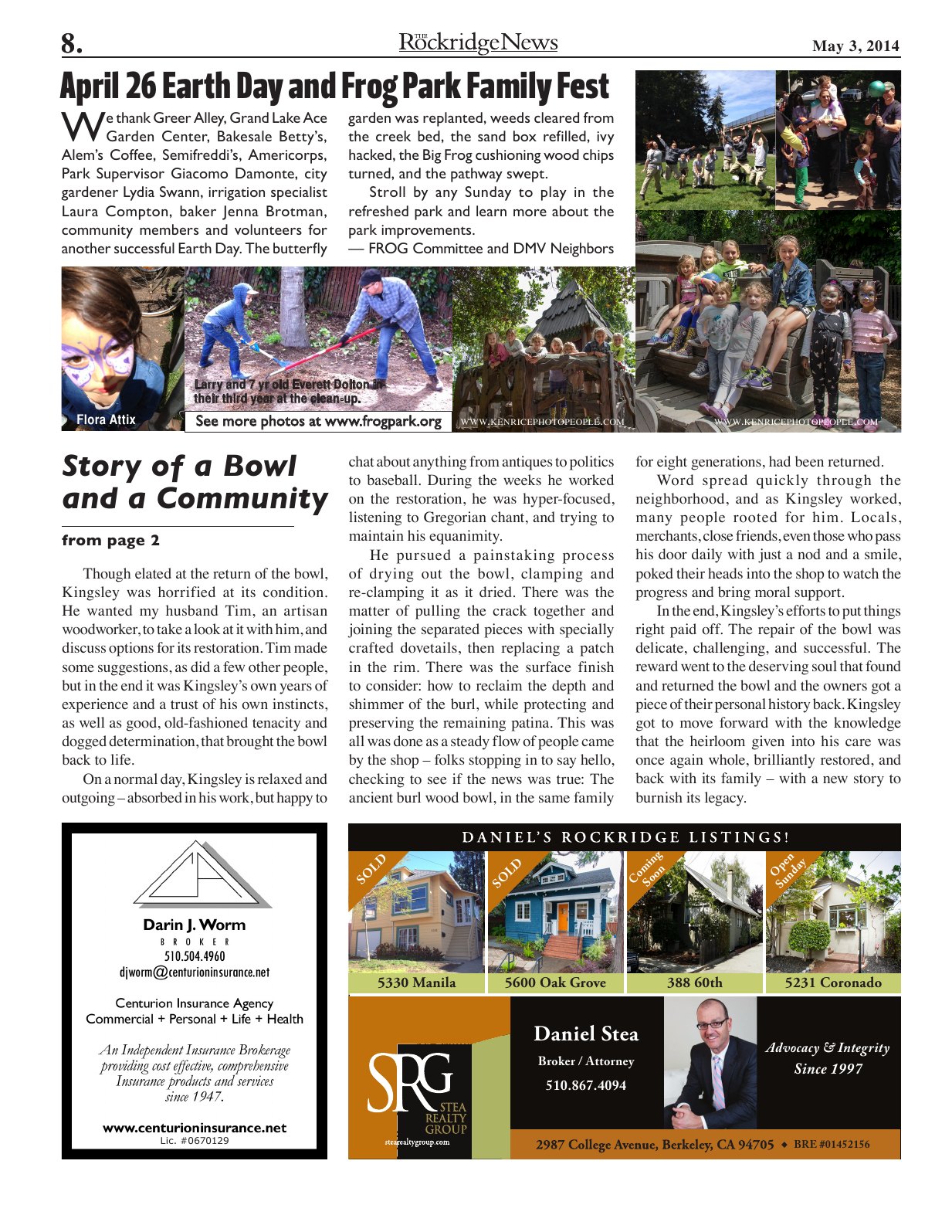 Click to zoom in The Rockridge News, May 2014, page 8