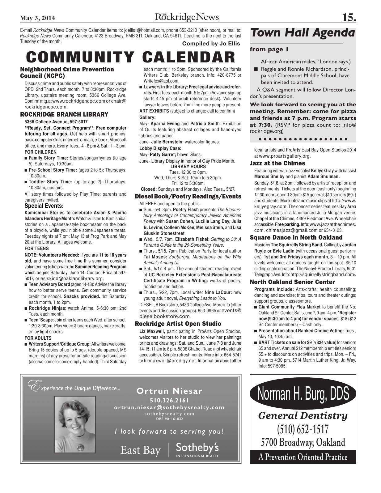 Click to zoom in The Rockridge News, May 2014, page 15