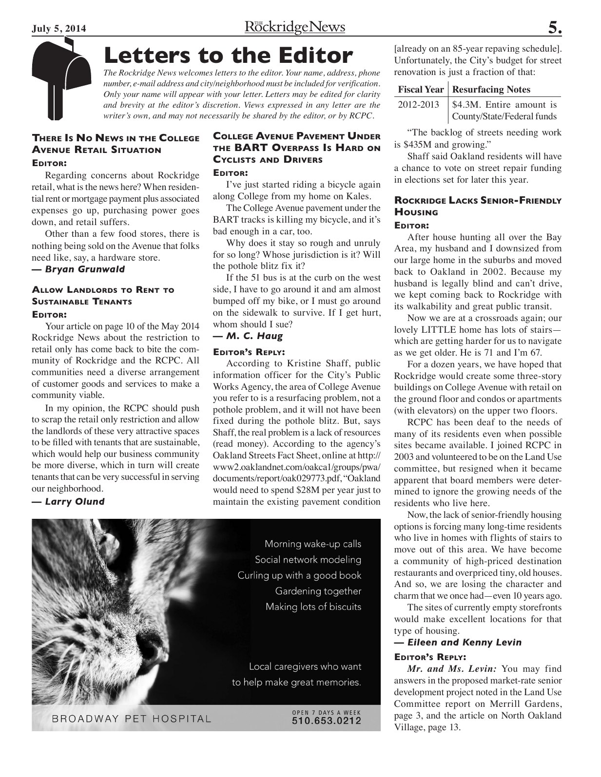 Click to zoom in The Rockridge News, July 2014, page 5