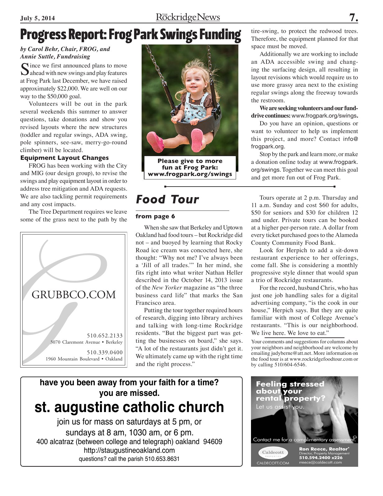 Click to zoom in The Rockridge News, July 2014, page 7