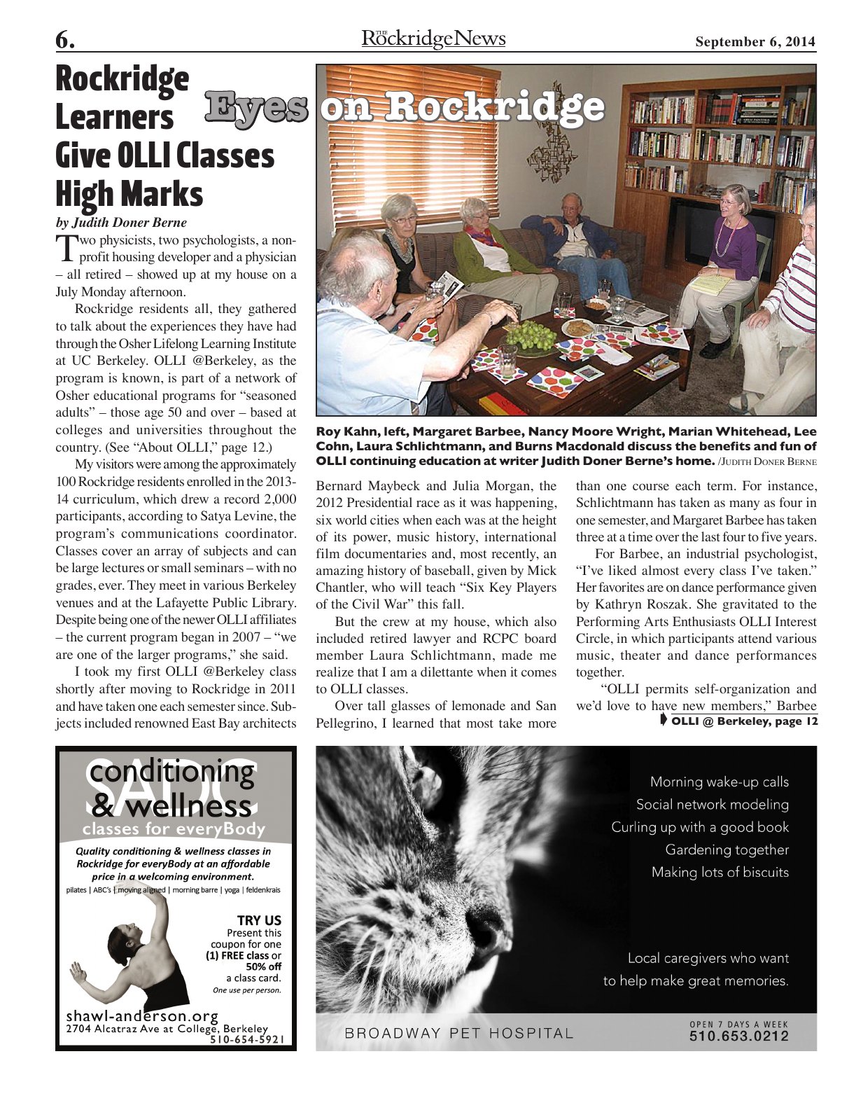 The Rockridge News, September 2014, page 6