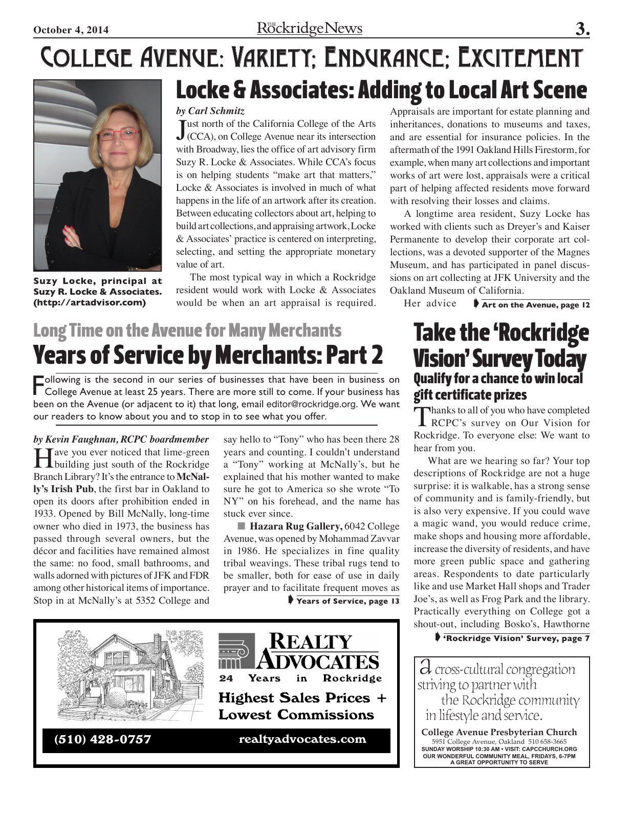 The Rockridge News, October 2014, page 3