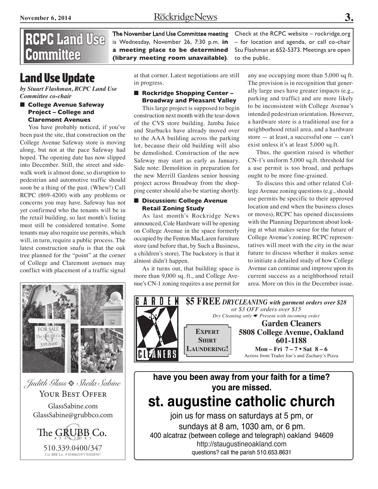 Click to zoom in The Rockridge News, November 2014, page 3