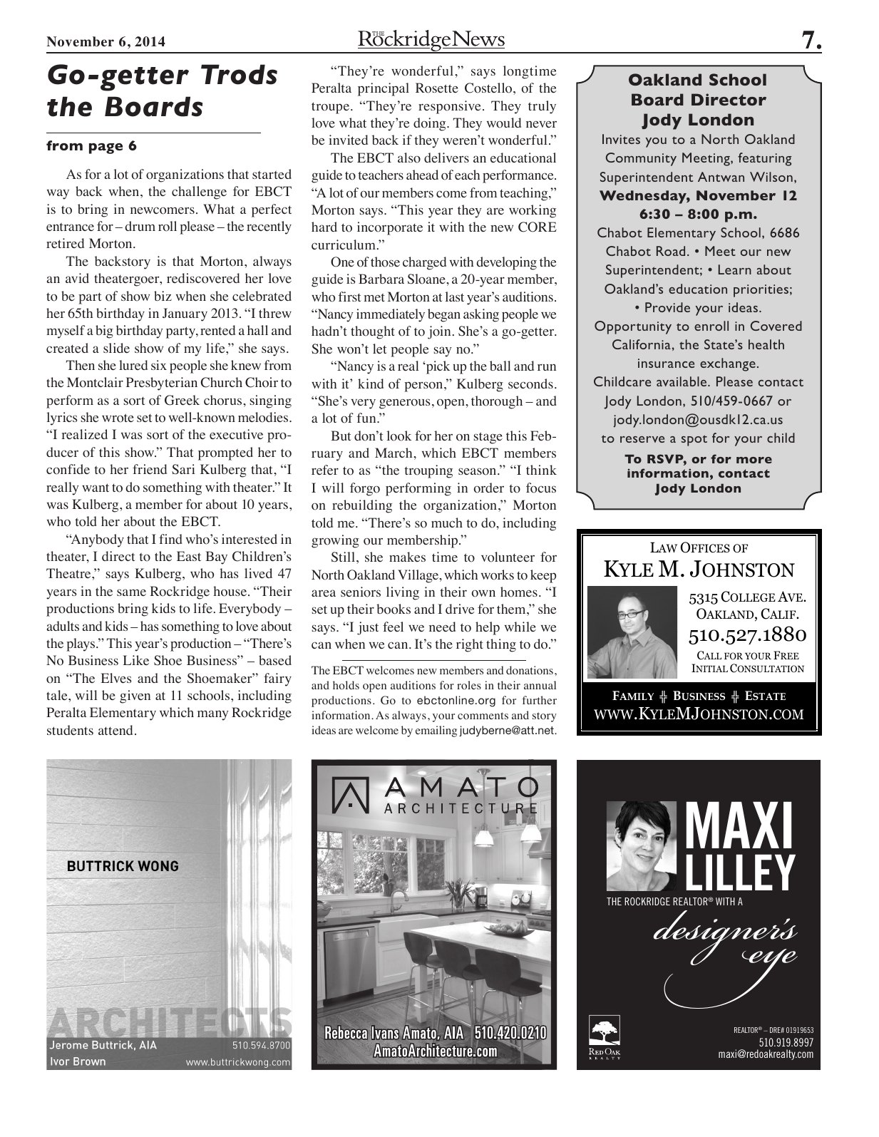 Click to zoom in The Rockridge News, November 2014, page 7