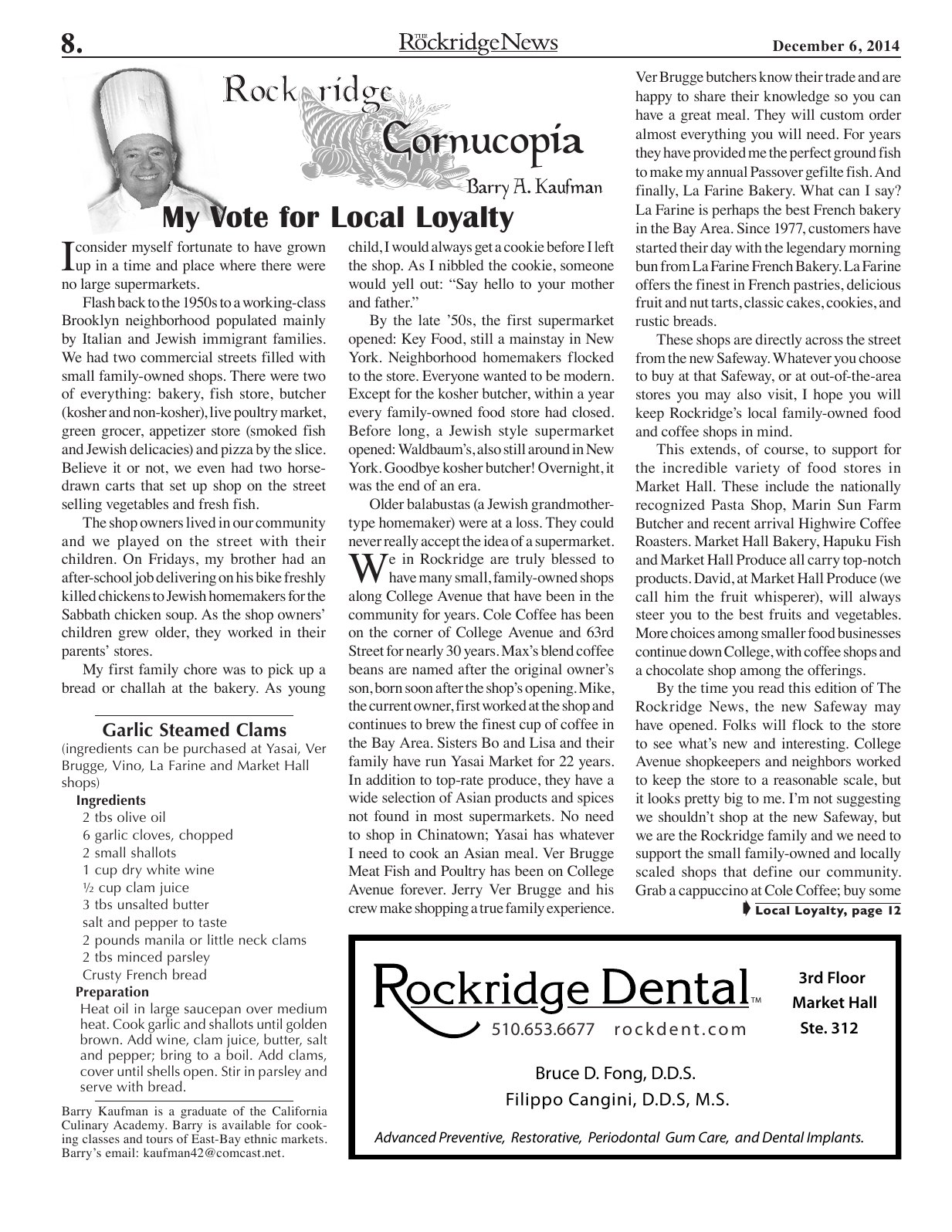 Click to zoom in The Rockridge News, December 2014, page 8