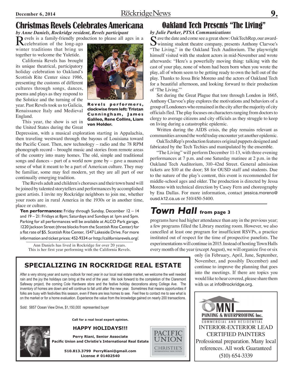 Click to zoom in The Rockridge News, December 2014, page 9