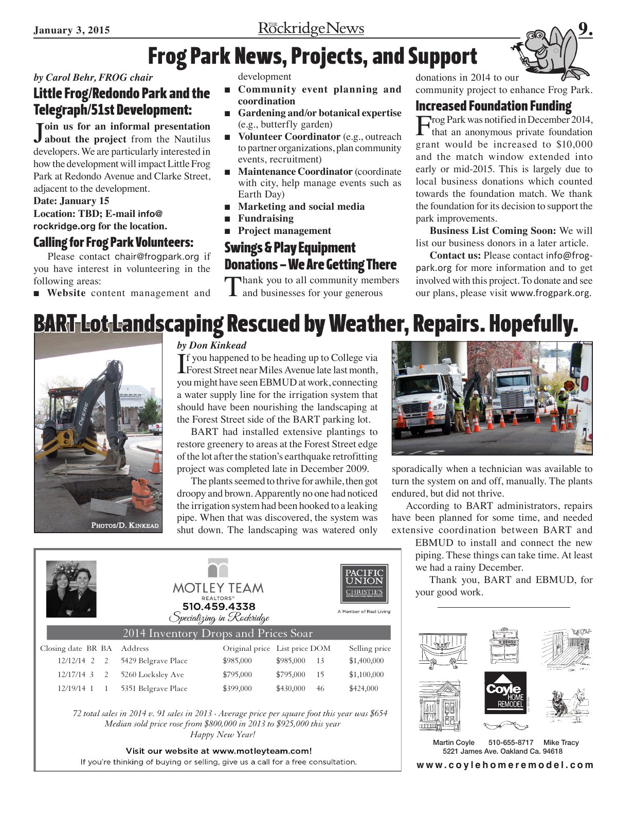 The Rockridge News, January 2015, page 9