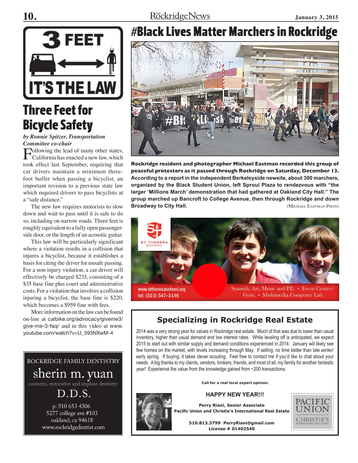 The Rockridge News, January 2015, page 10