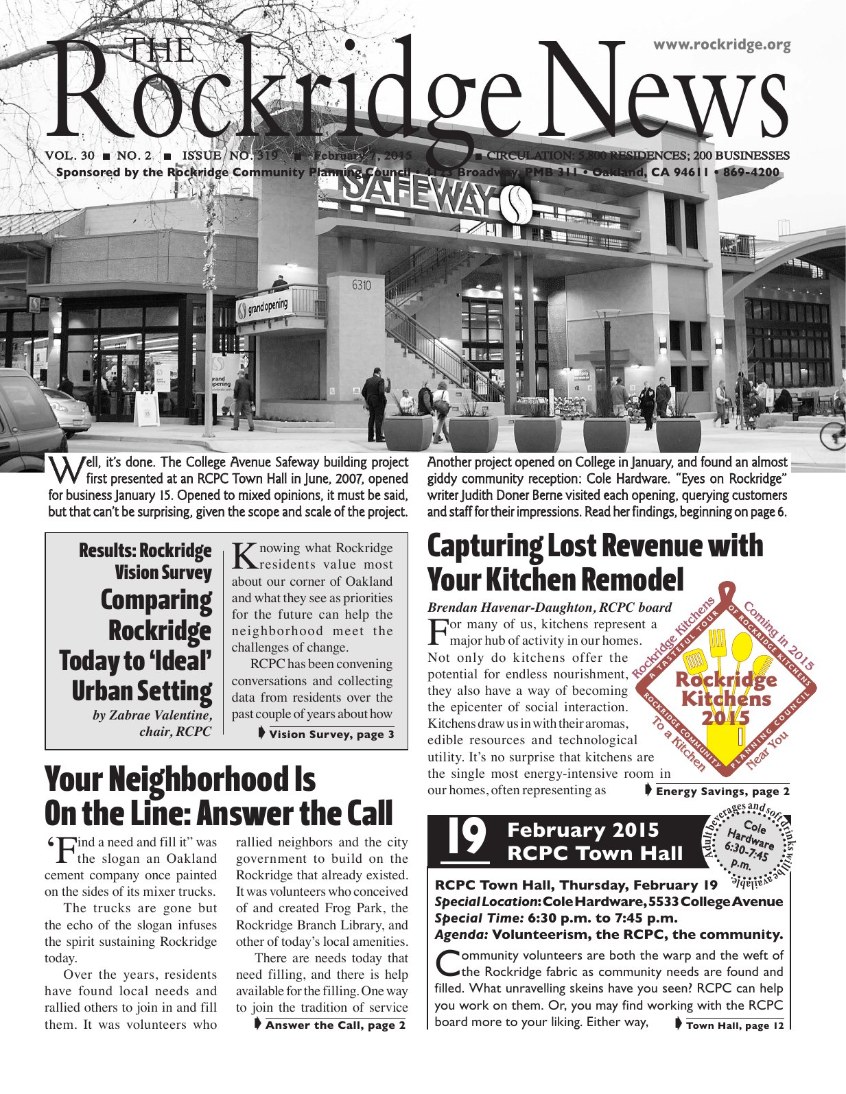 Click to zoom in The Rockridge News, February 2015, page 1
