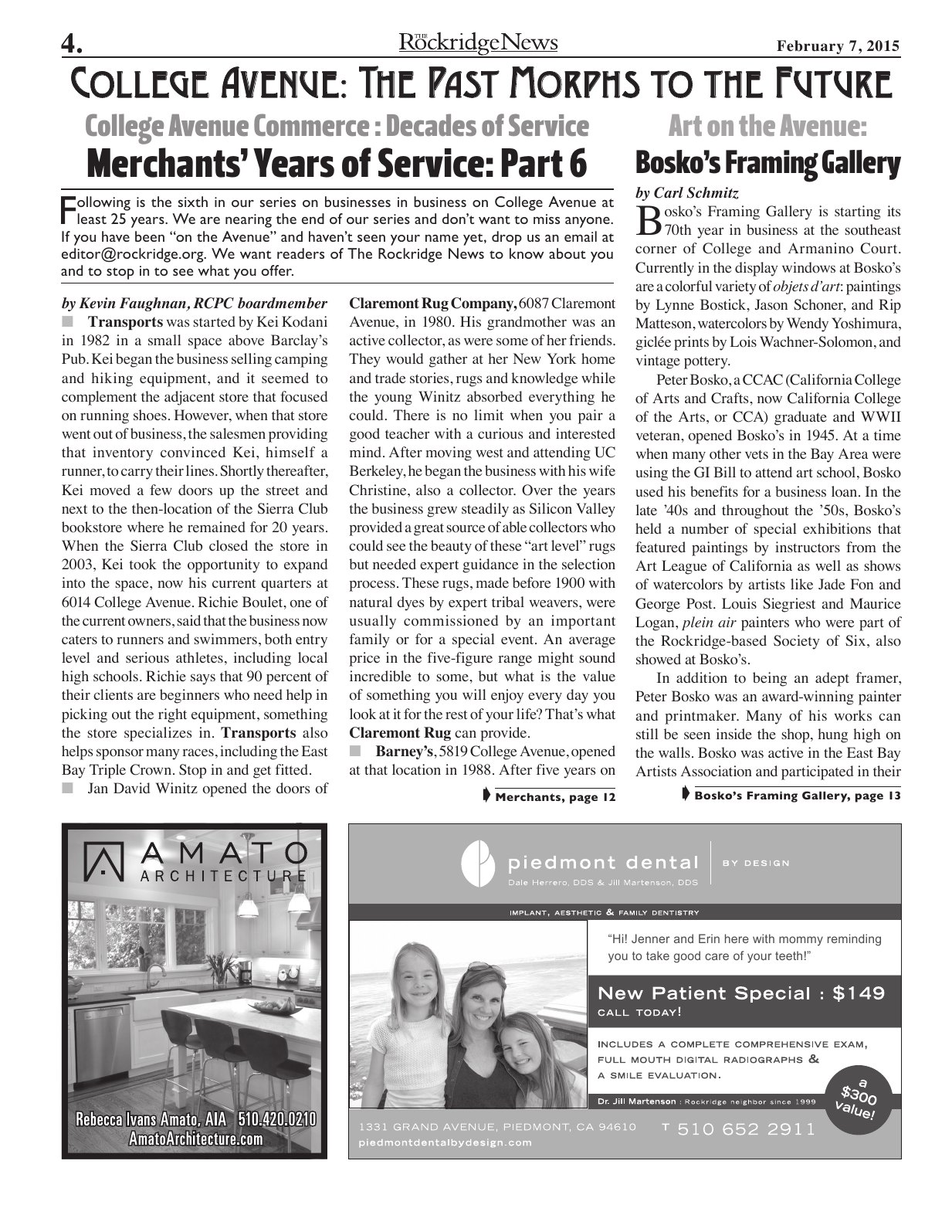 The Rockridge News, February 2015, page 4