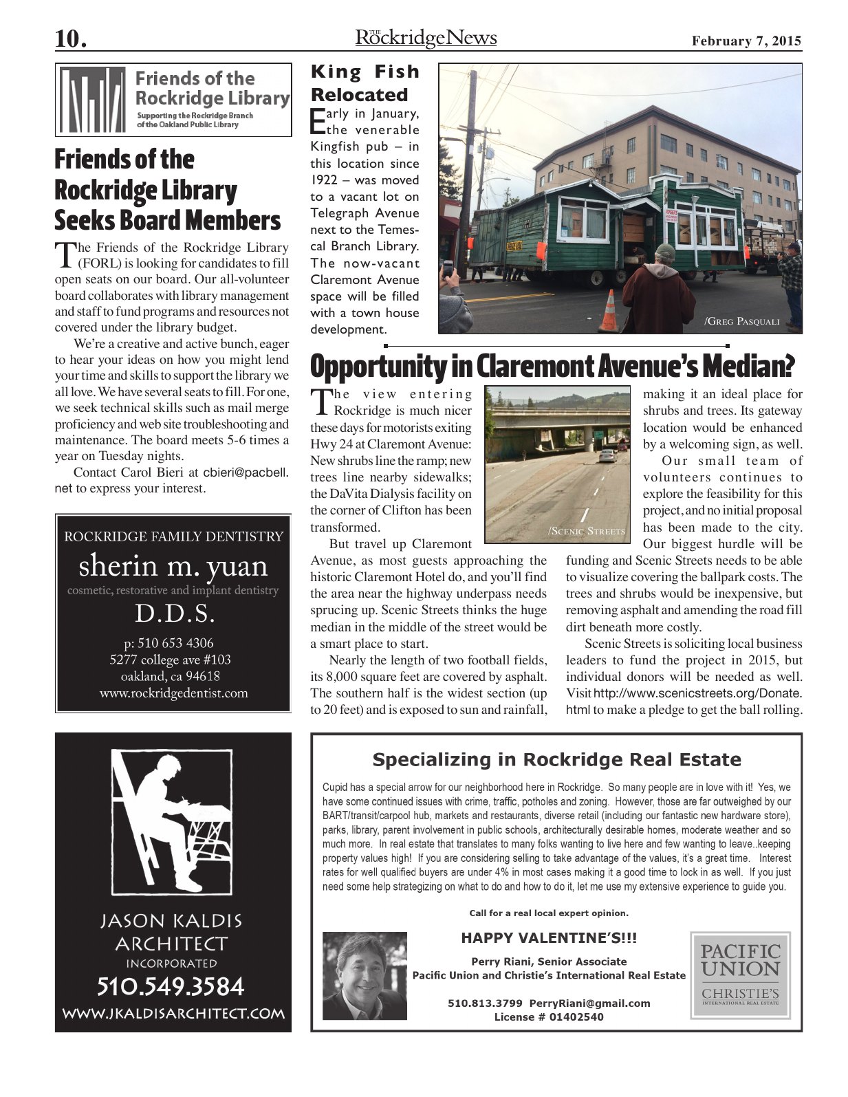 Click to zoom in The Rockridge News, February 2015, page 10