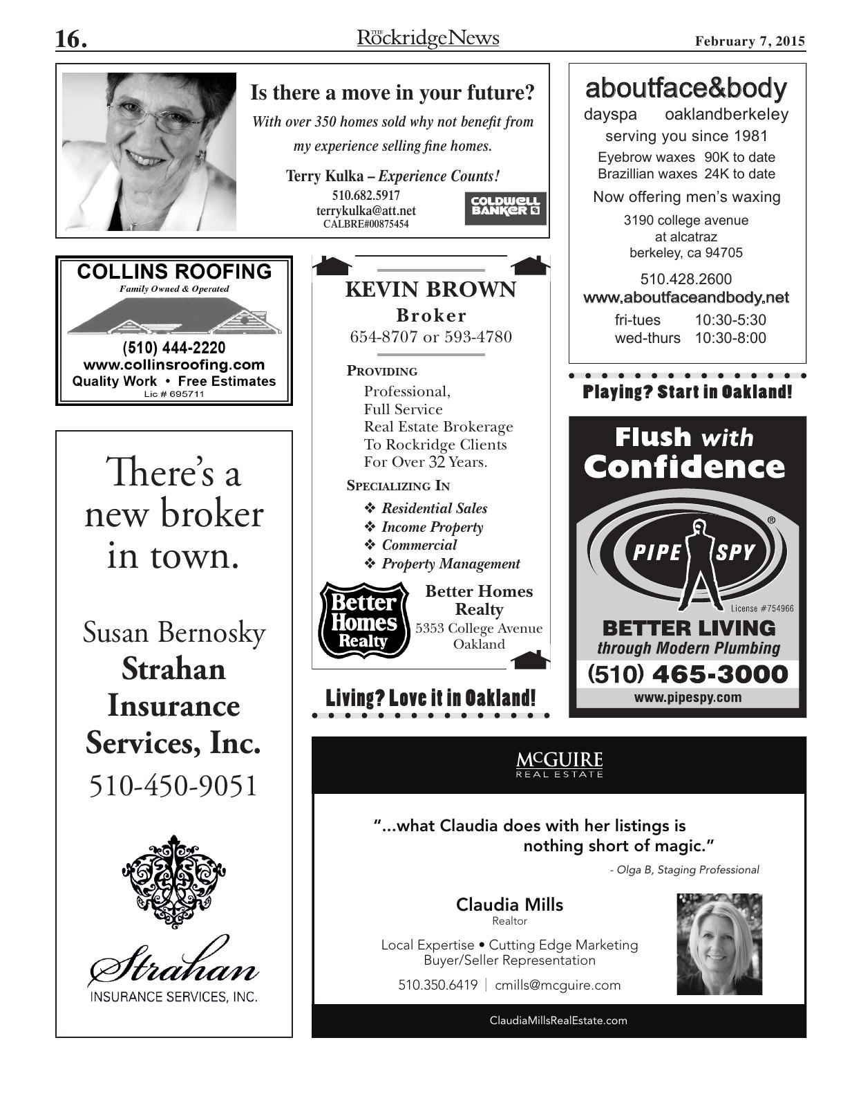 Click to zoom in The Rockridge News, February 2015, page 16