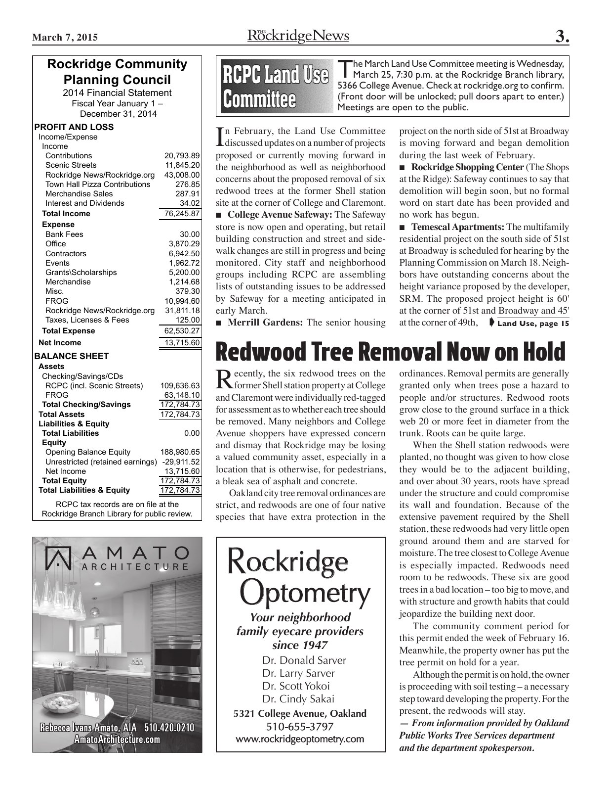 Click to zoom in The Rockridge News, March 2015, page 3