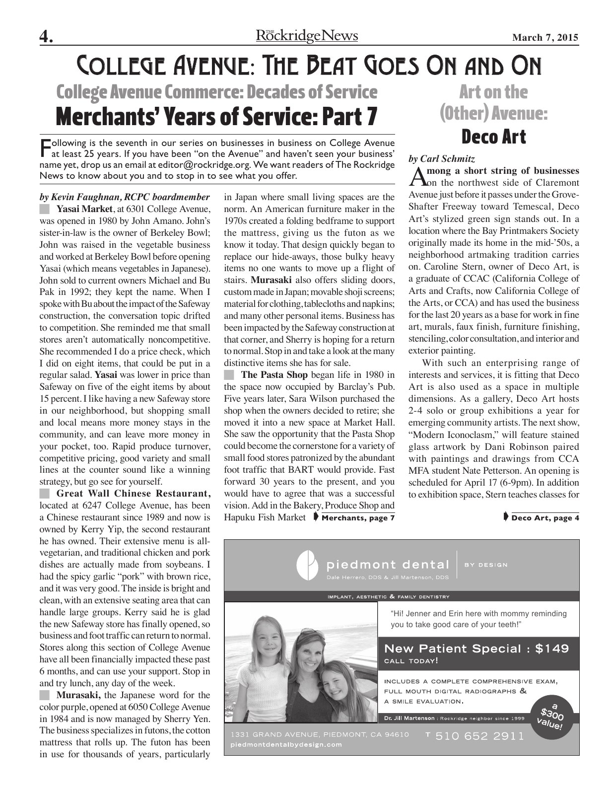 The Rockridge News, March 2015, page 4