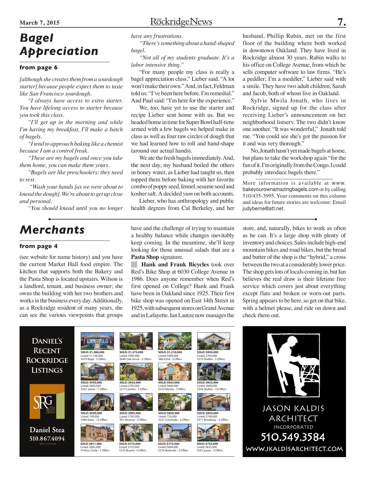 Click to zoom in The Rockridge News, March 2015, page 7
