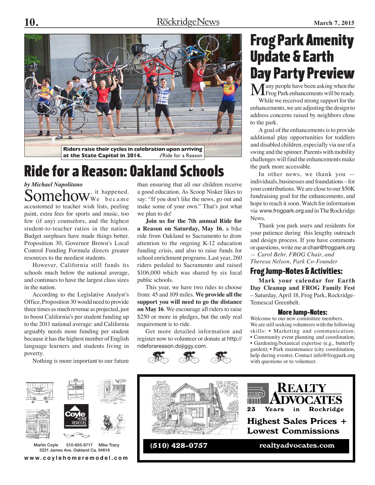 Click to zoom in The Rockridge News, March 2015, page 10