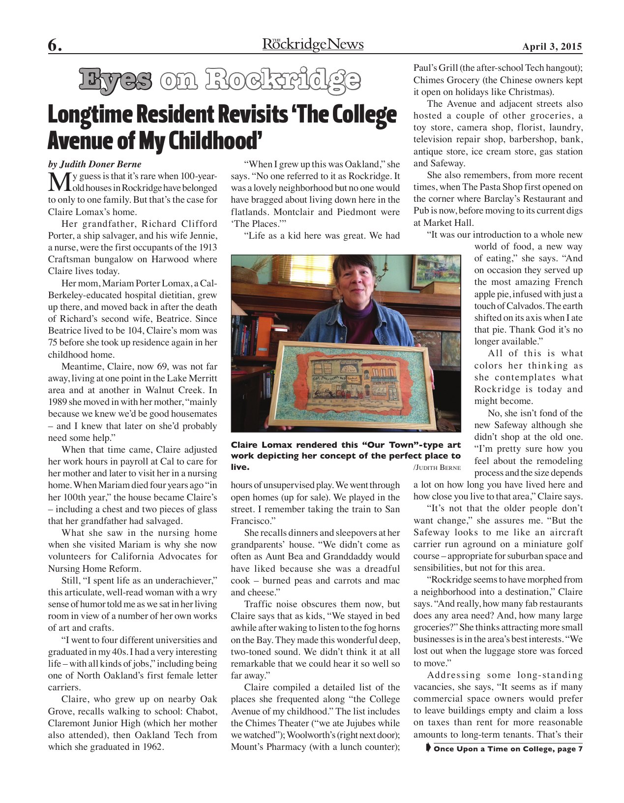 Click to zoom in The Rockridge News, April 2015, page 6