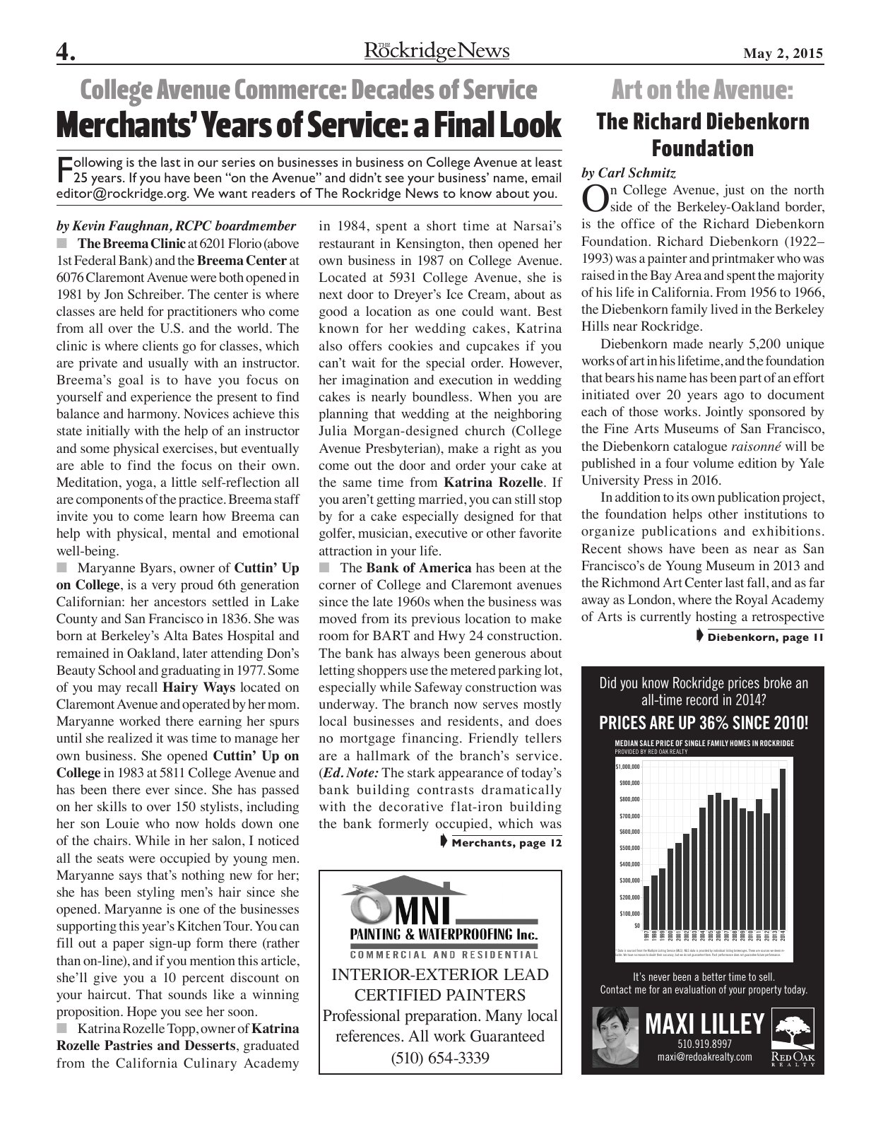 The Rockridge News, May 2015, page 4