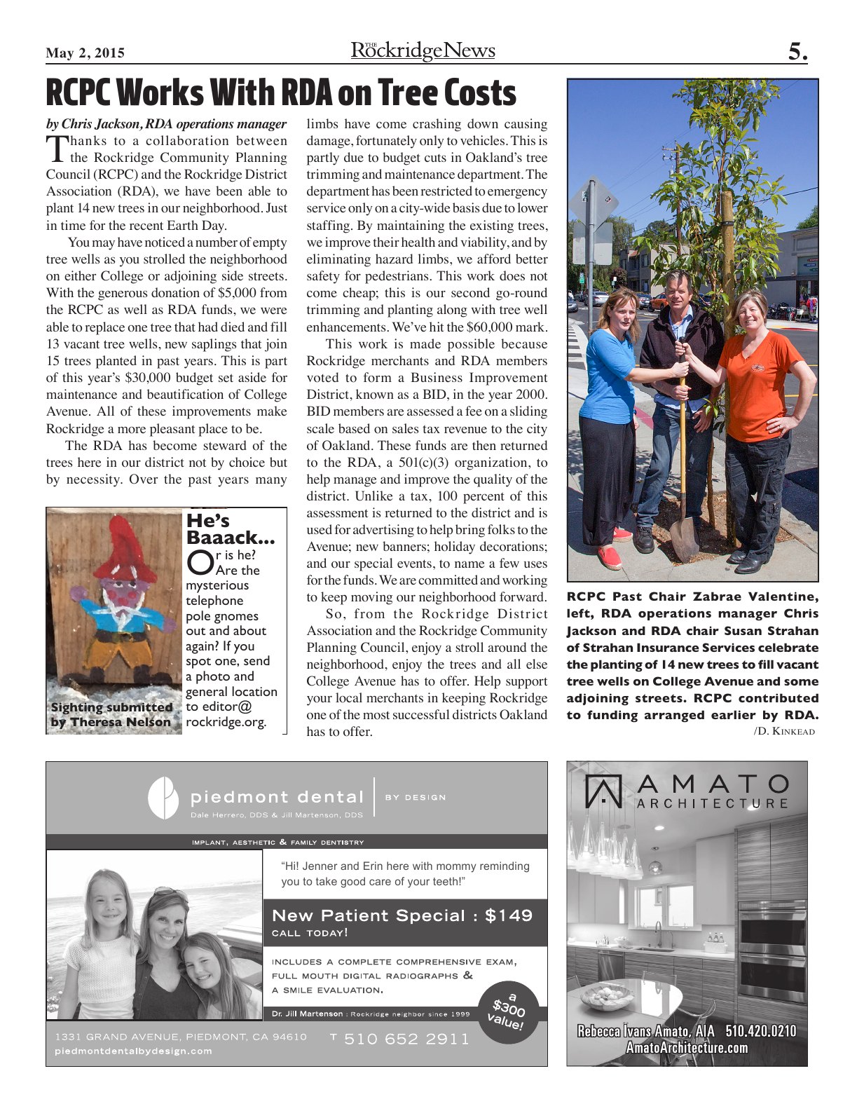 Click to zoom in The Rockridge News, May 2015, page 5
