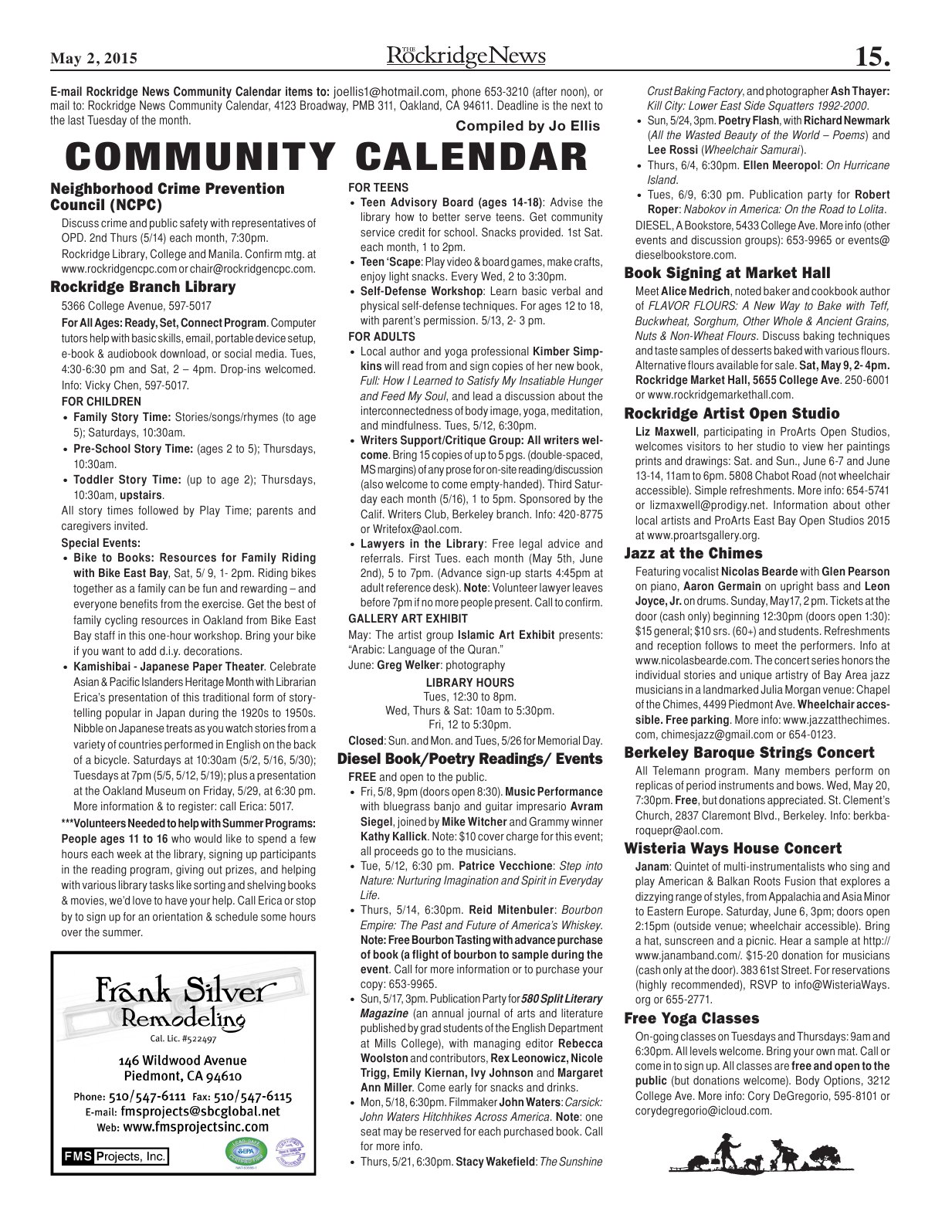 Click to zoom in The Rockridge News, May 2015, page 15