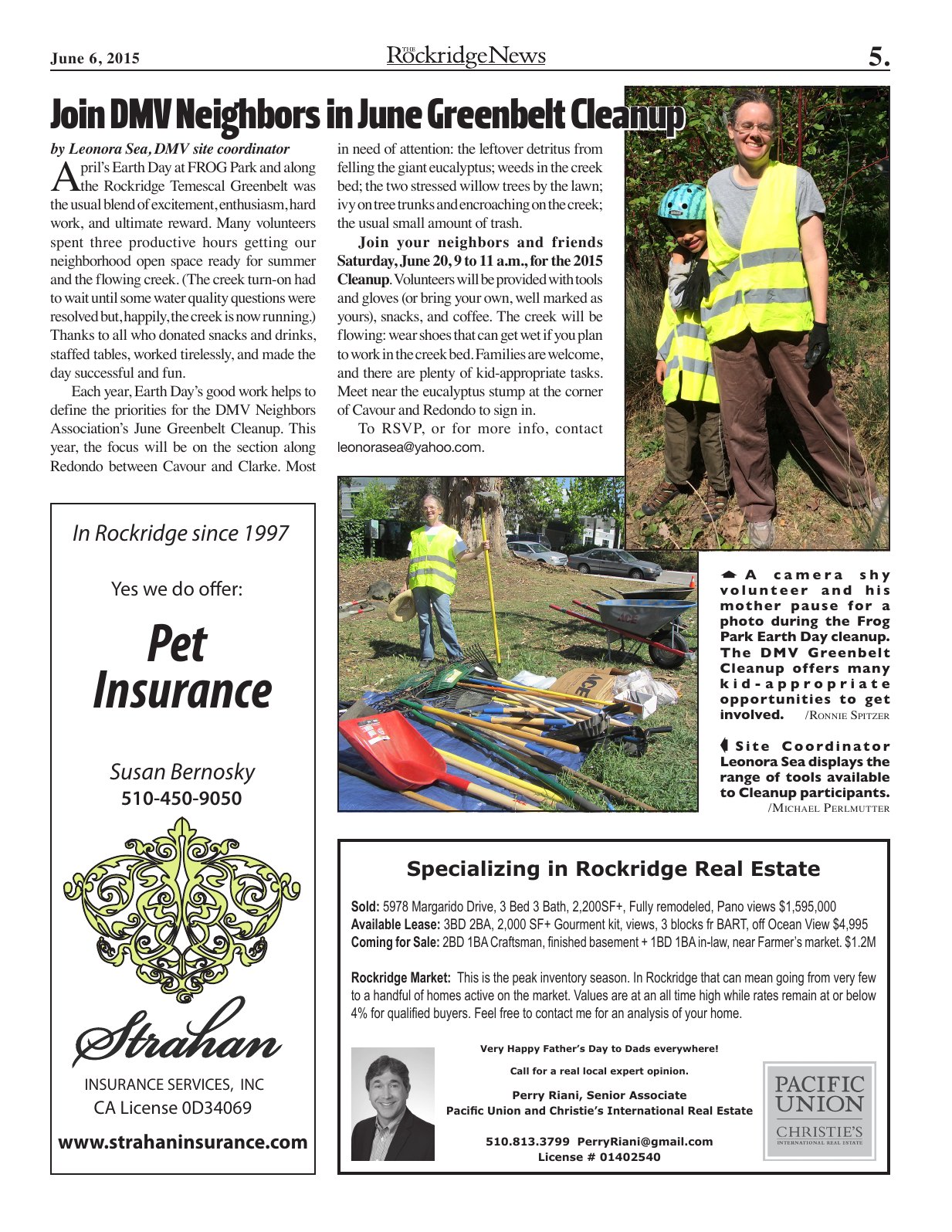 The Rockridge News, June 2015, page 5