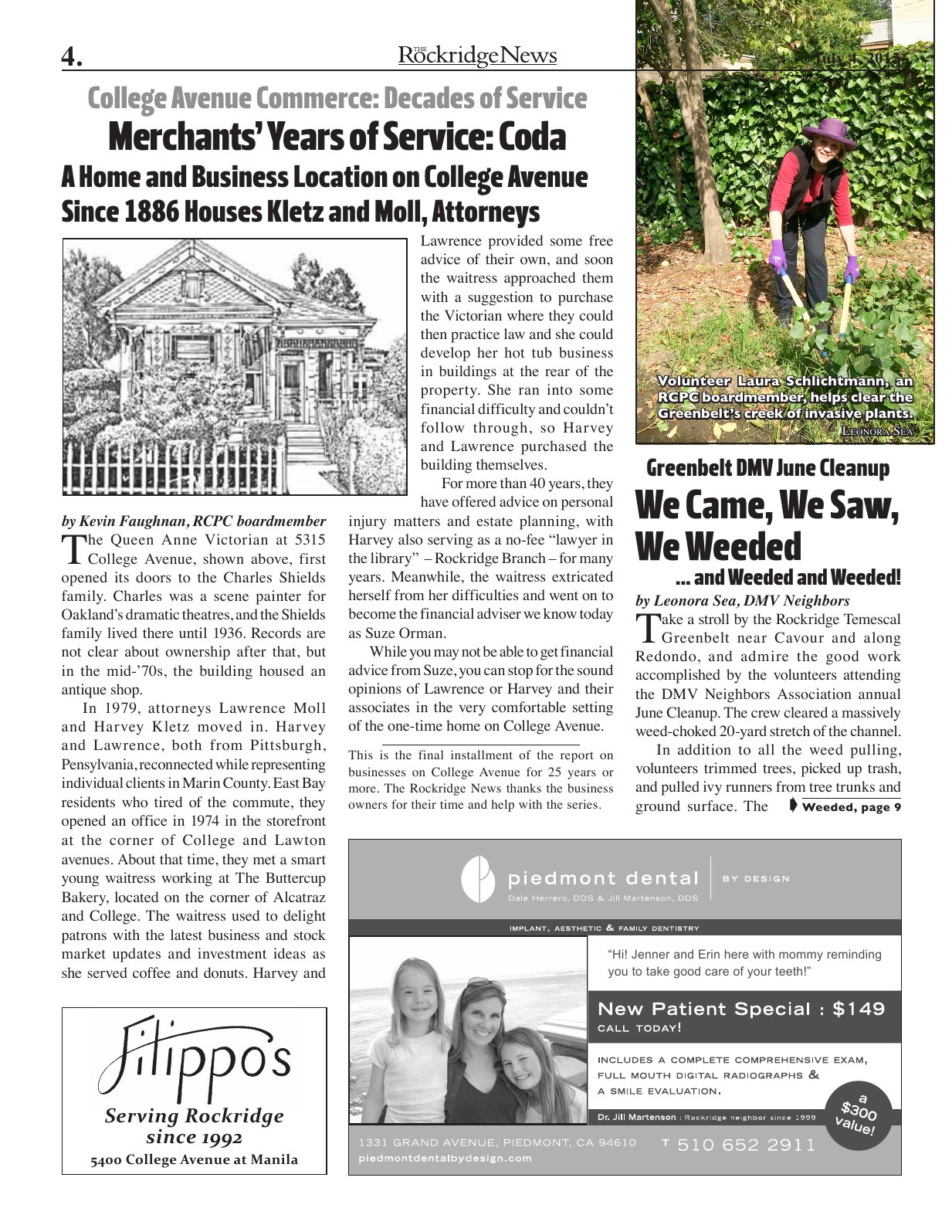 The Rockridge News, July 2015, page 4
