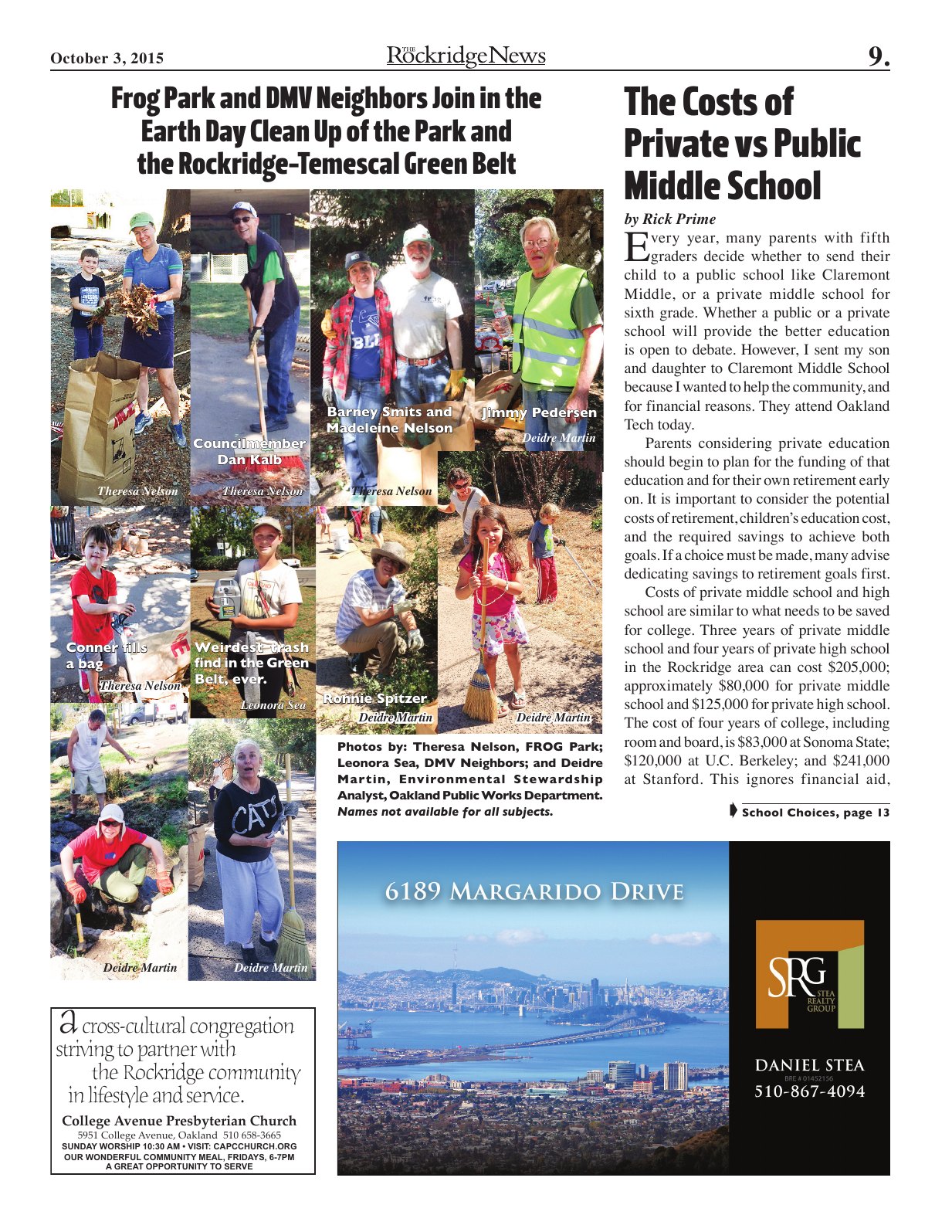 Click to zoom in The Rockridge News, October 2015, page 9